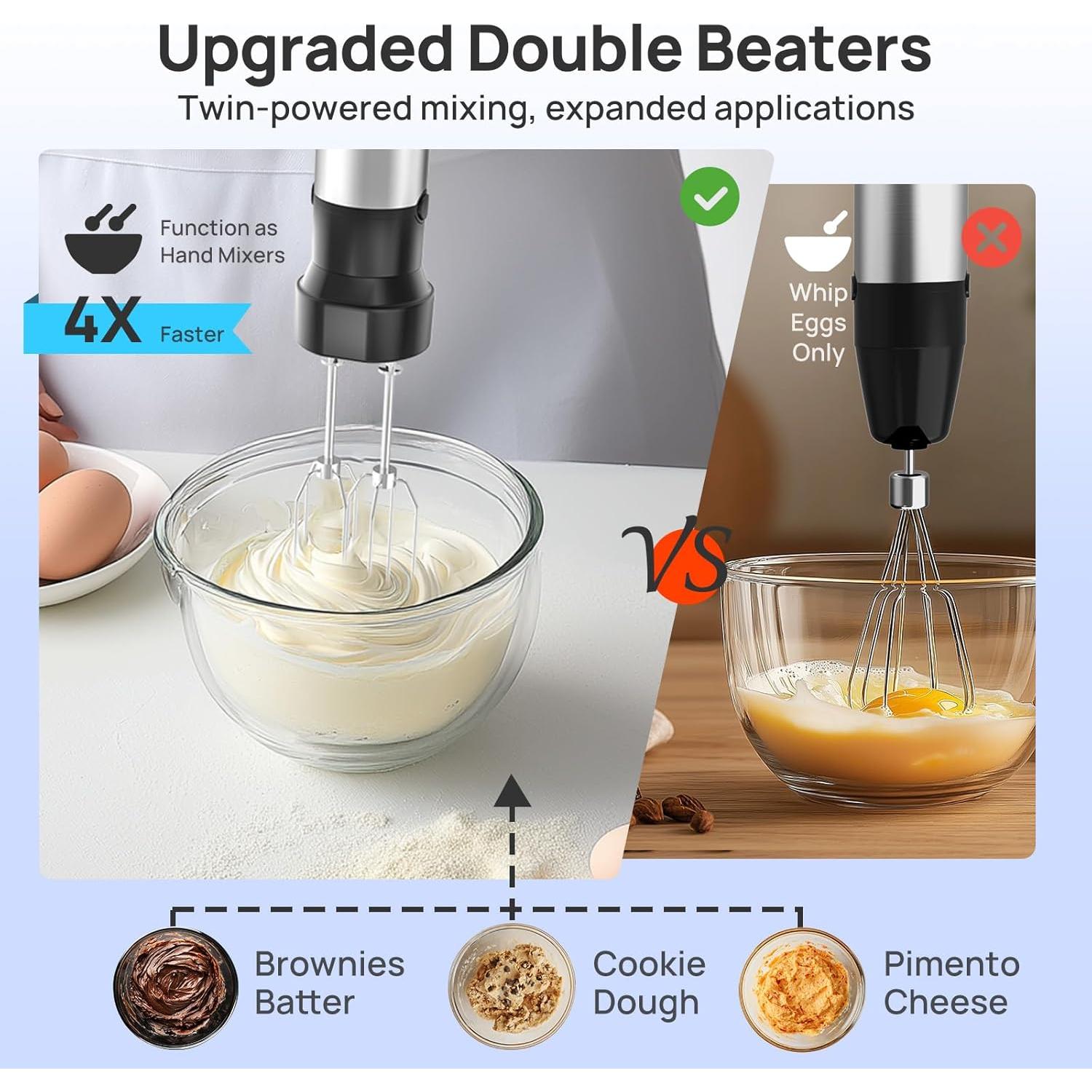 Batidora de Inmersión Consciot CH08 1100W 4 en 1 con Accesorios