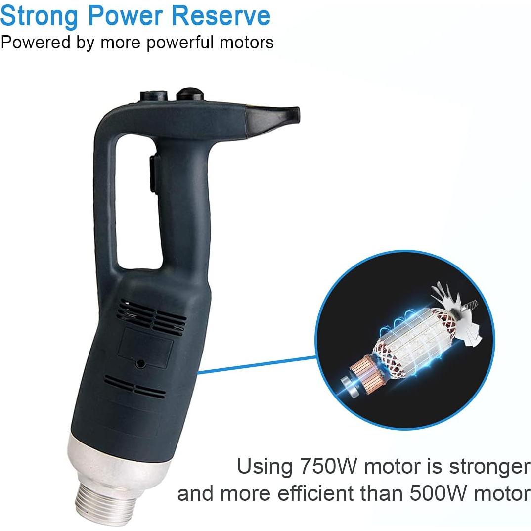 Batidora de Inmersión NJTFHU 500W 12" Acero Inoxidable Velocidad Ajustable