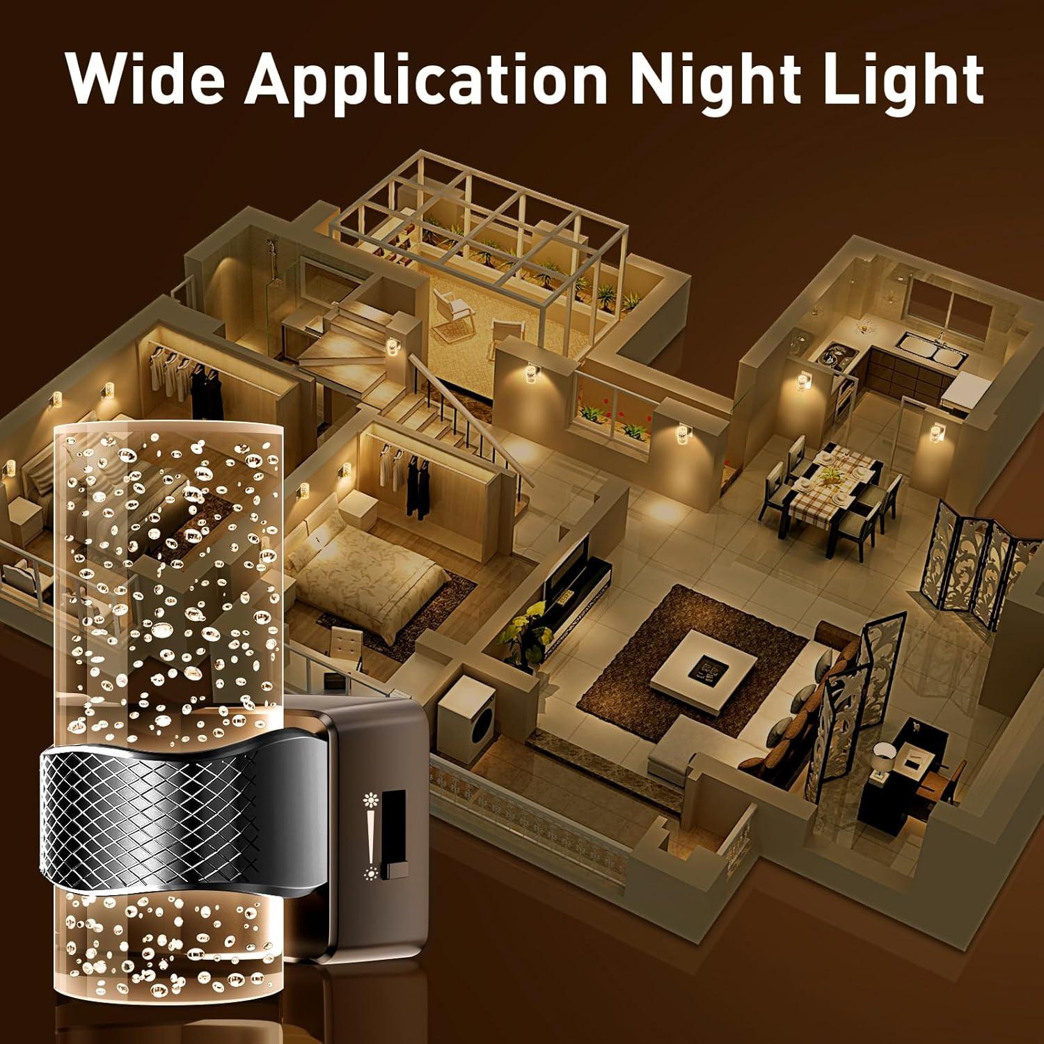 Luz Nocturna LED Regulable con Sensor Automático - 2 Piezas