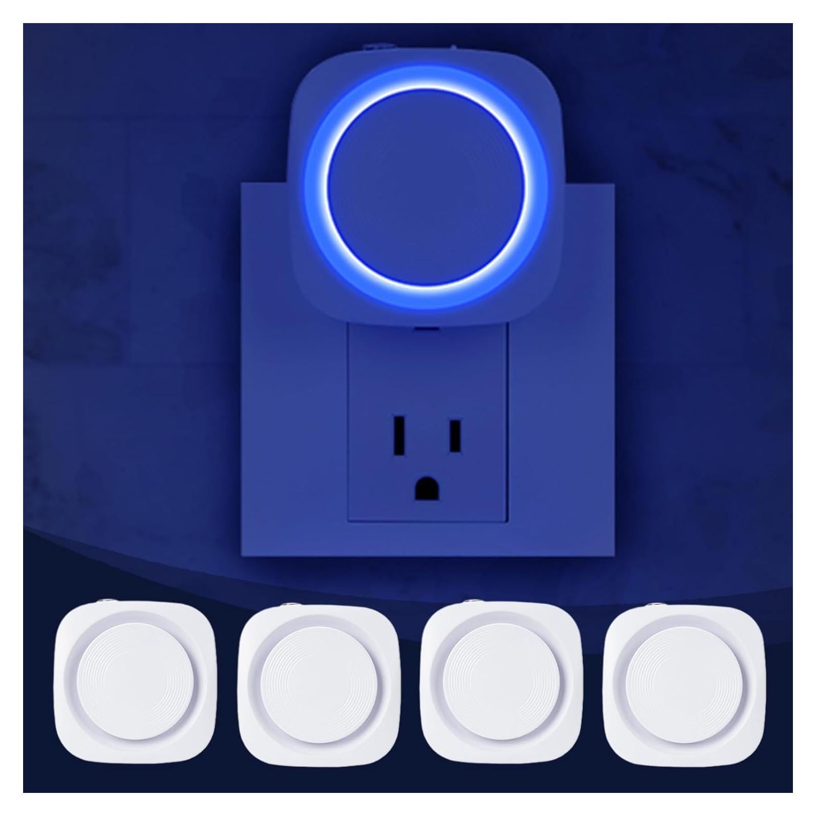 Luces Nocturnas Enchufables Fusunloh Azul 4 Pzs Regulables