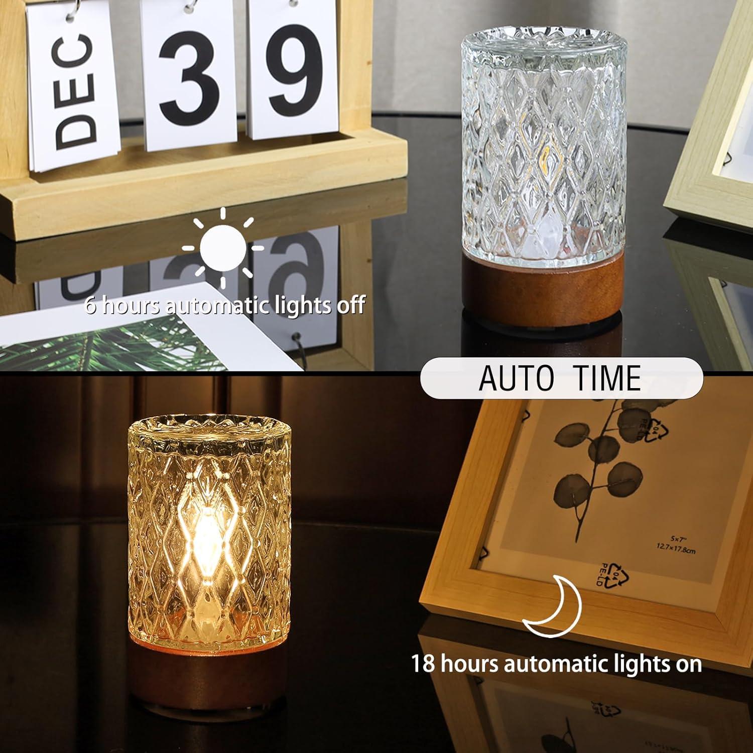 Luz Nocturna a Pilas CZSHCKJYXGS con Temporizador y Luz Cálida