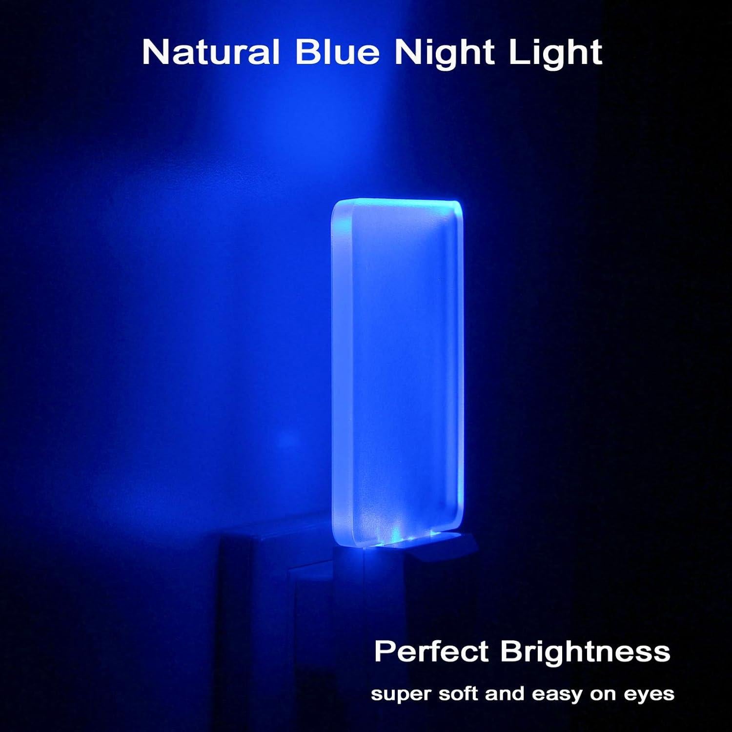 Luz Nocturna LED Azul U4GLORY - Paquete de 4 Automática 0.5W