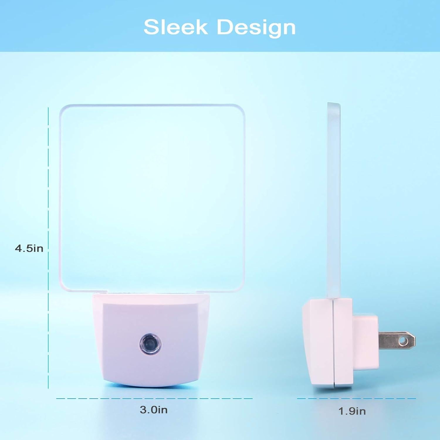 Luz Nocturna LED Azul U4GLORY - Paquete de 4 Automática 0.5W