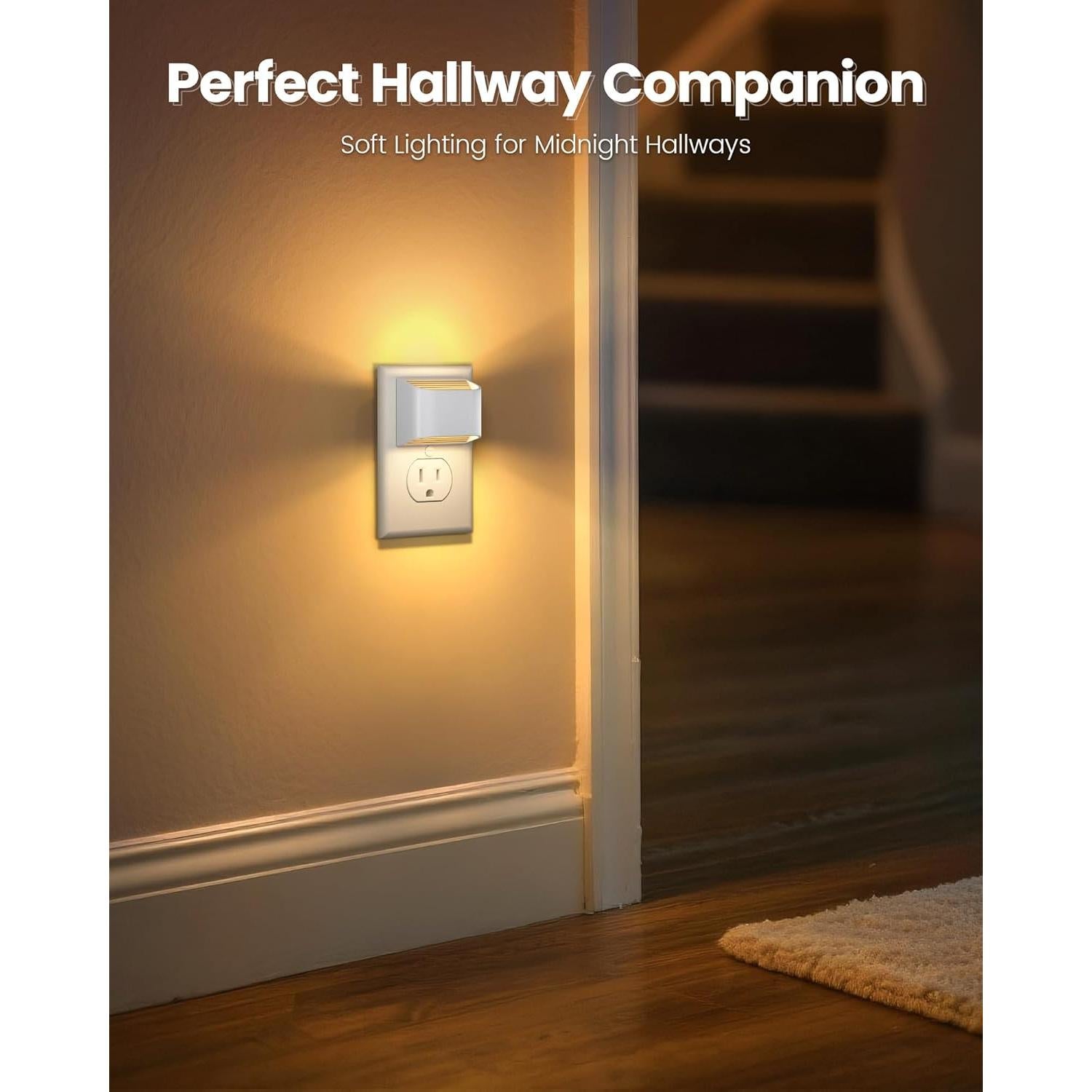 Luz Nocturna Enchufable NIORSUN 3000K Blanco Cálido 4 Paquete