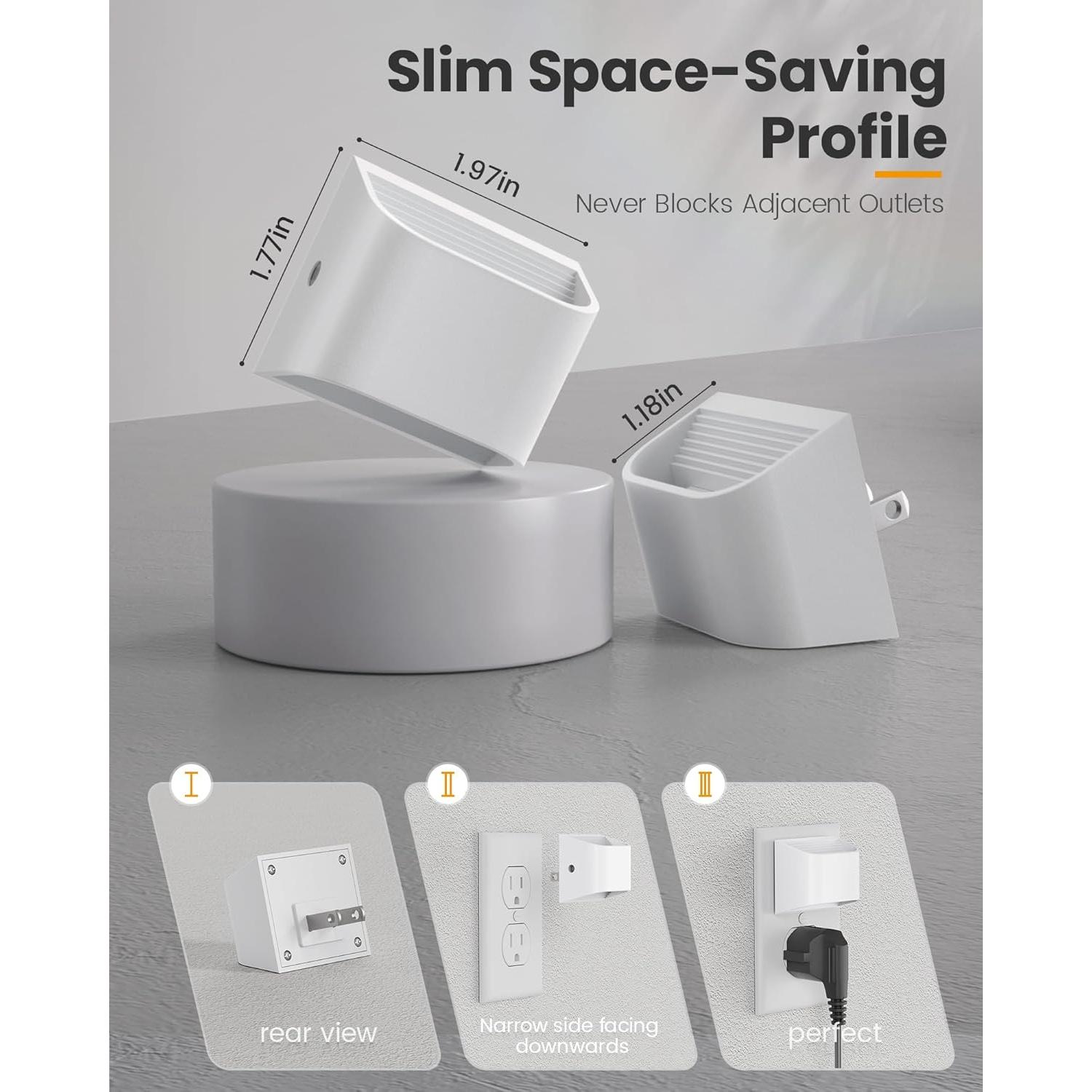 Luz Nocturna Enchufable NIORSUN 3000K Blanco Cálido 4 Paquete