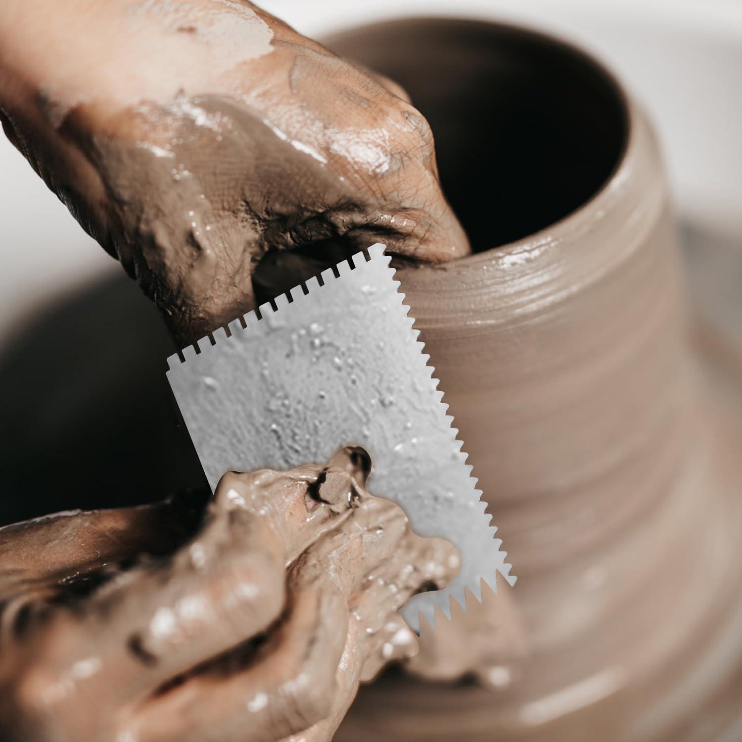 2 Raspadores Serrados de Cerámica Gosknor - Acero Inoxidable