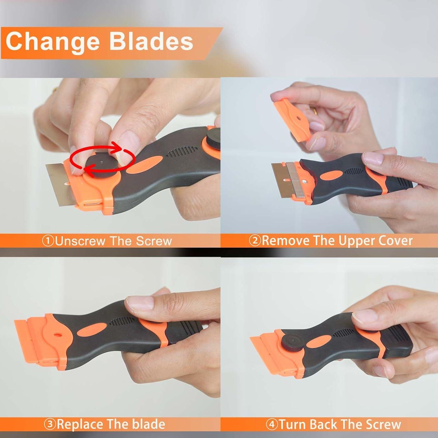 Herramienta de Raspado 2 en 1 AWJETV con 20 Cuchillas