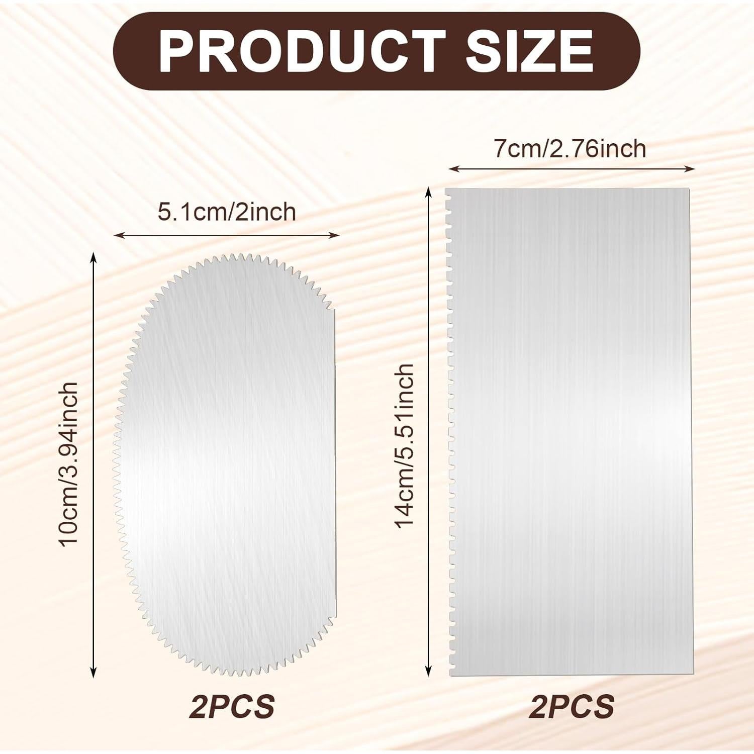 Juego de Raspadores de Arcilla Mabor 4 Piezas Acero Inoxidable