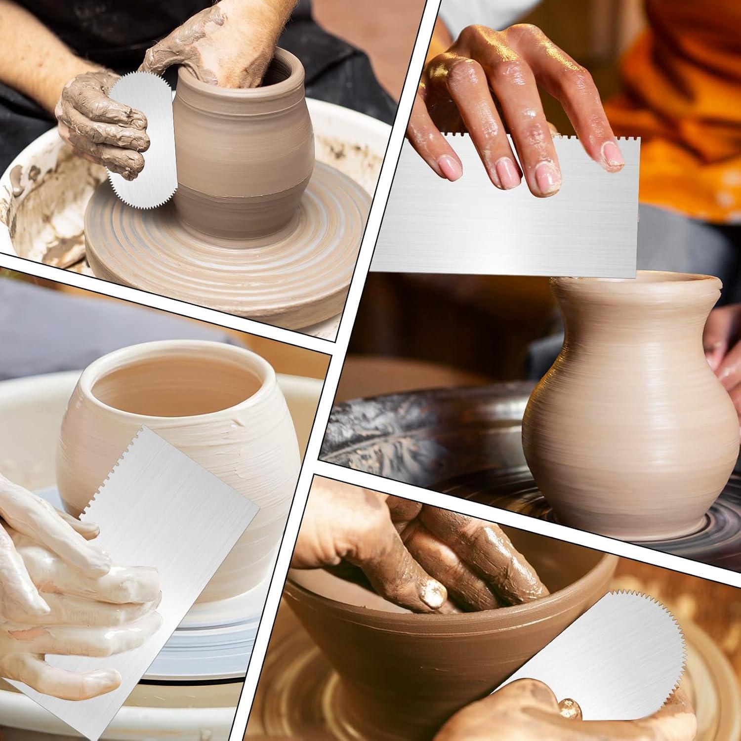 Juego de Raspadores de Arcilla Mabor 4 Piezas Acero Inoxidable