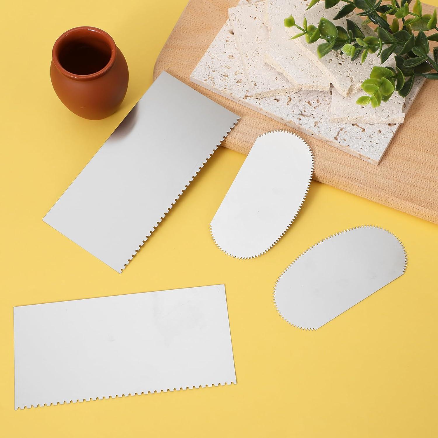 Juego de Raspadores de Arcilla Mabor 4 Piezas Acero Inoxidable