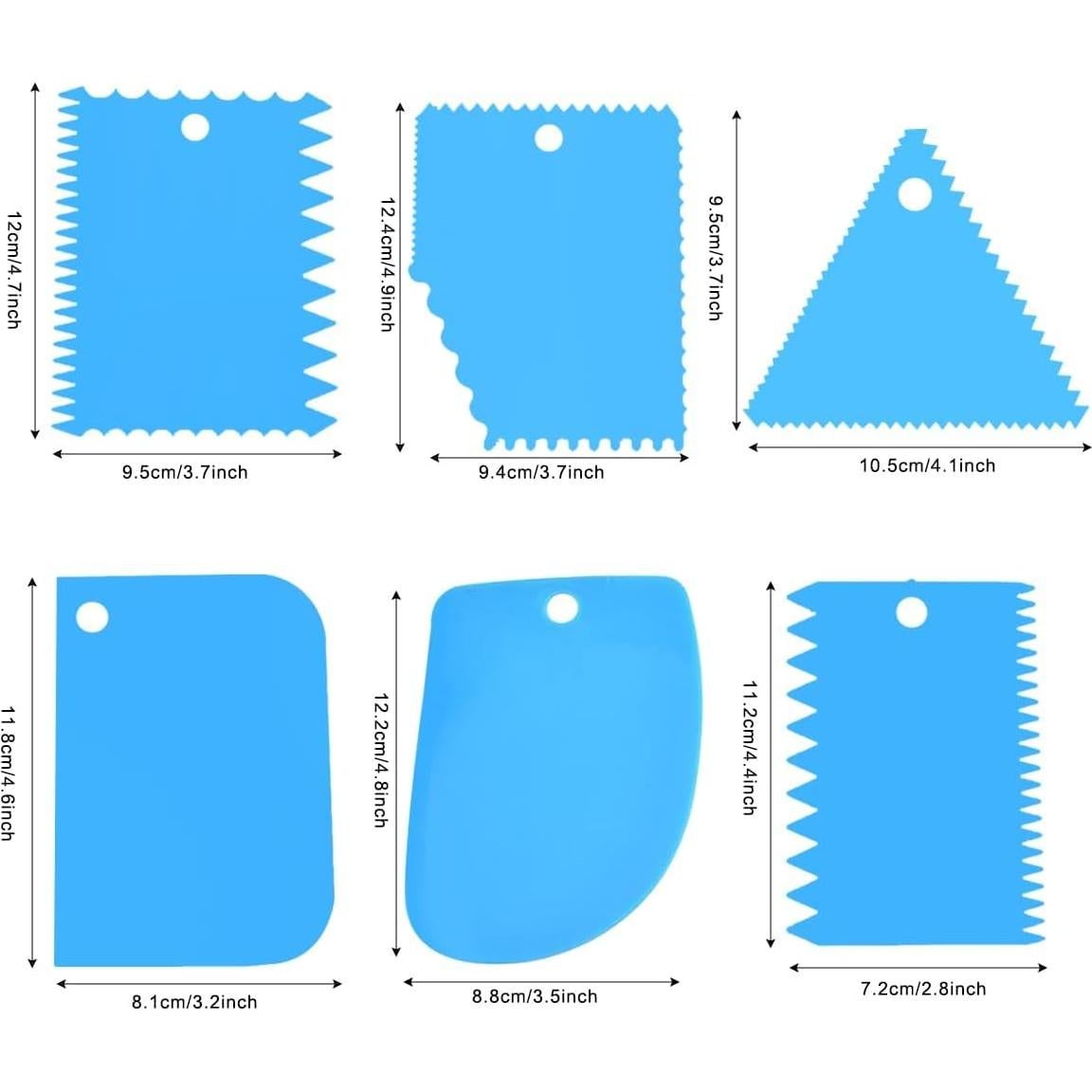 6 Raspadores de Arcilla de Plástico GLADFRESIT - Herramientas para Escultura