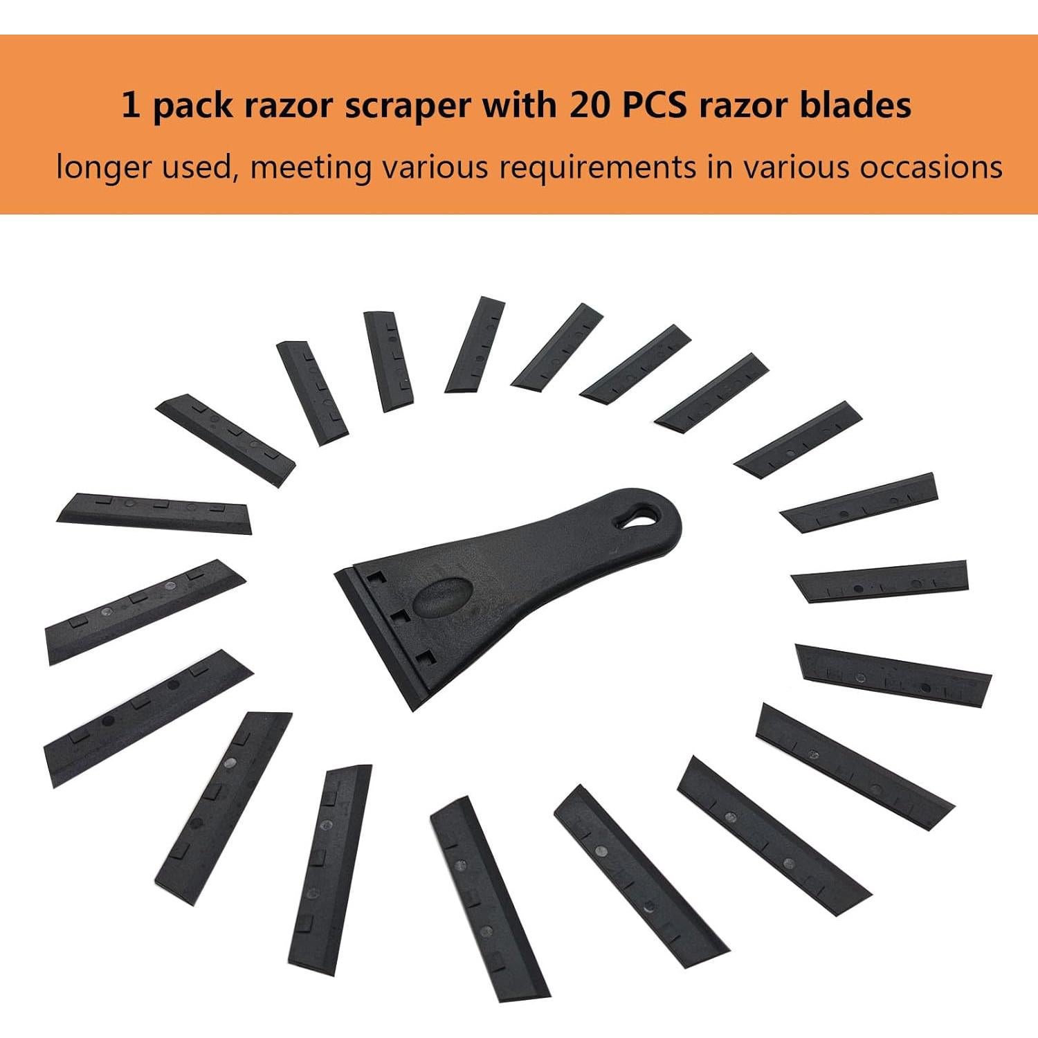 Kit de Raspador de Cuchillas Plásticas Petiy Beauty - 20 Cuchillas 7.62 cm