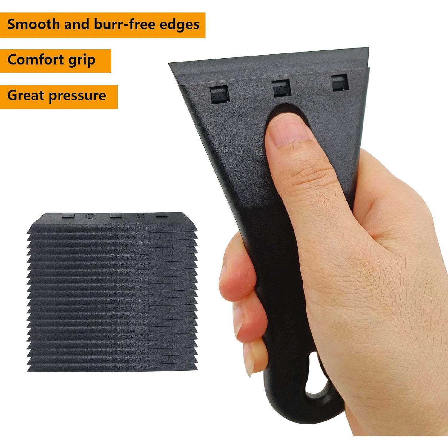 Kit de Raspador de Cuchillas Plásticas Petiy Beauty - 20 Cuchillas 7.62 cm