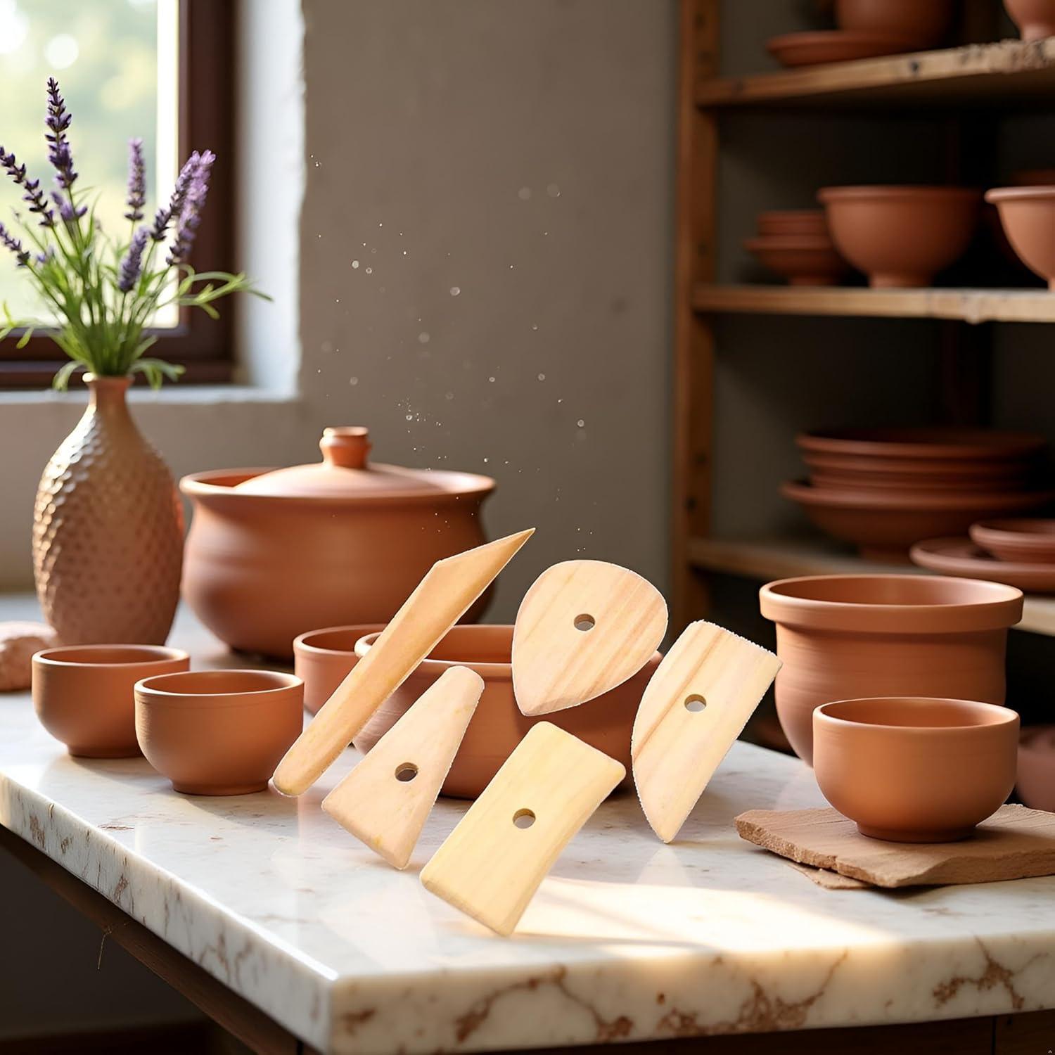 Juego de 5 Herramientas de Escultura de Arcilla WLngtv