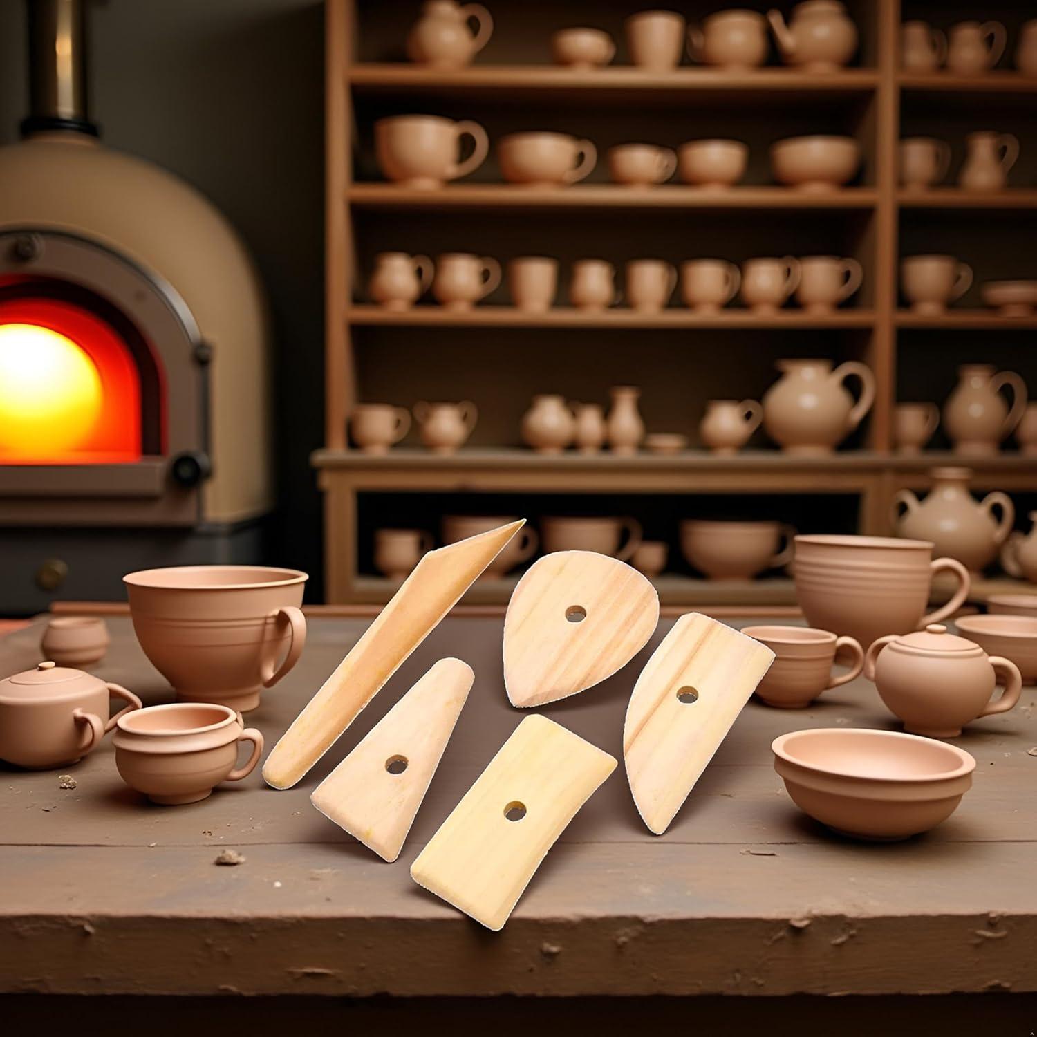 Juego de 5 Herramientas de Escultura de Arcilla WLngtv