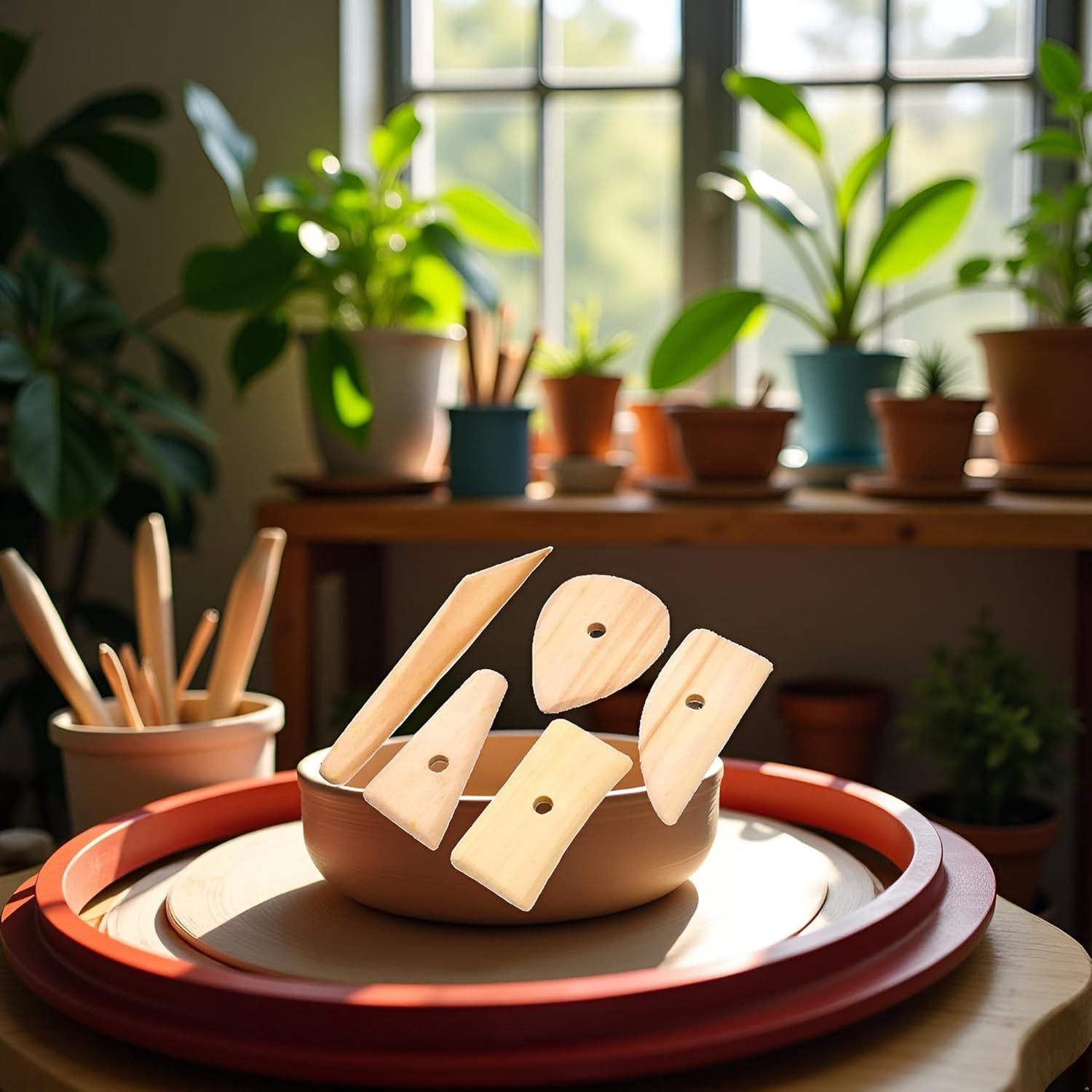 Juego de 5 Herramientas de Escultura de Arcilla WLngtv