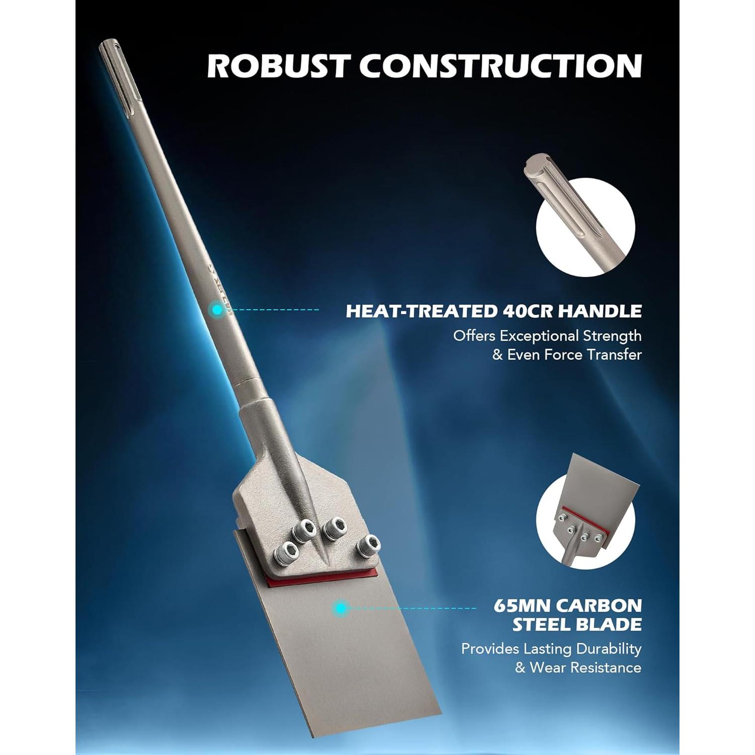 Raspador de Suelo SDS Max ZELCAN 15.24 cm Mango Largo