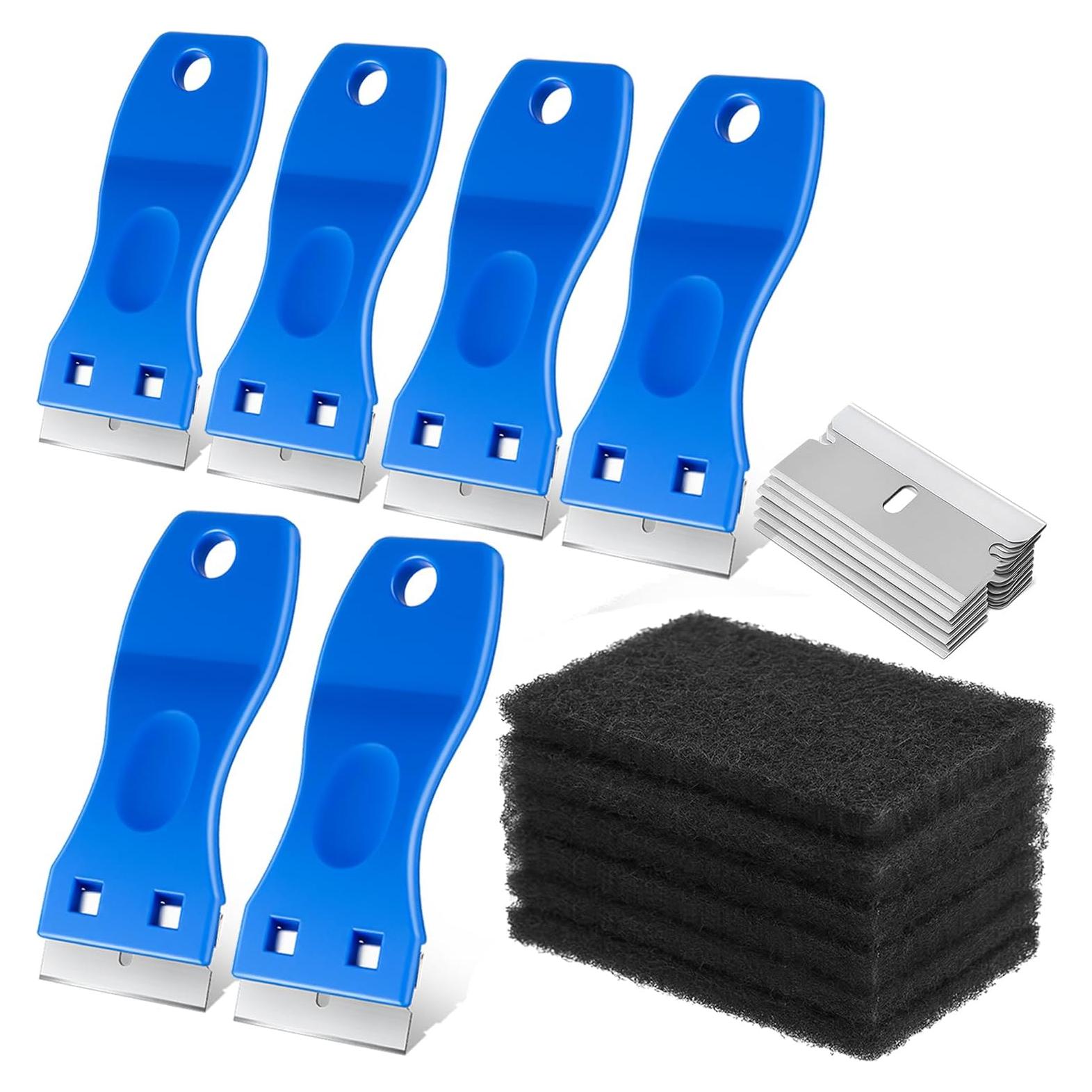 Kit de limpieza para estufas de vidrio Enhon con raspador y almohadillas