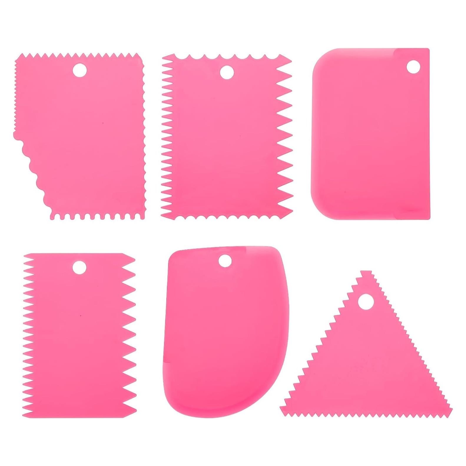 Kit de Raspadores de Arcilla PATIKIL 6 Pcs Rosa 15x15cm