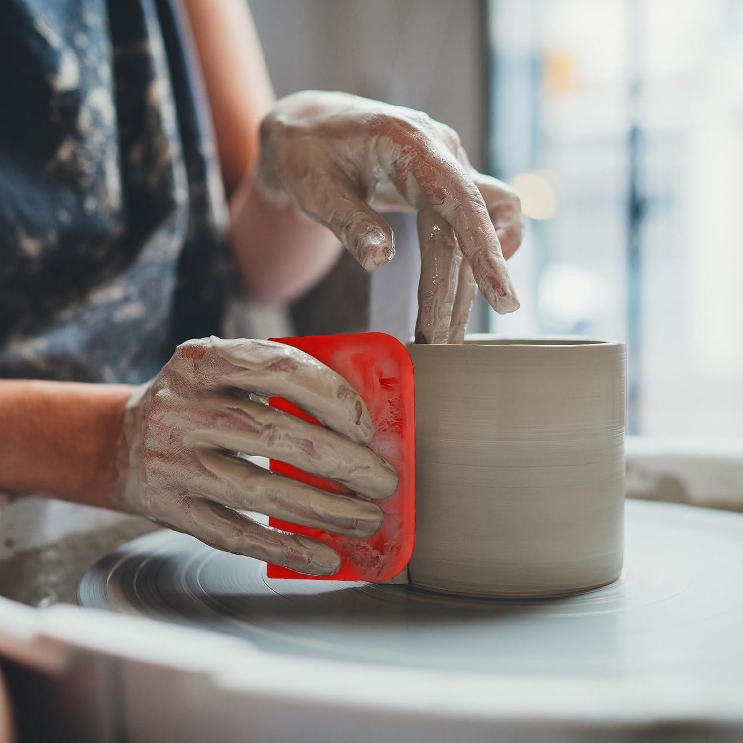 Kit de Raspadores de Arcilla PATIKIL 6 Pcs Rosa 15x15cm