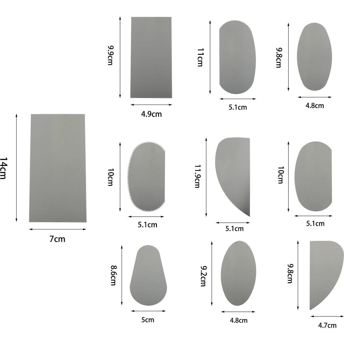 Kit de Herramientas de Arcilla 10 Piezas ZZHXSM Acero Inoxidable