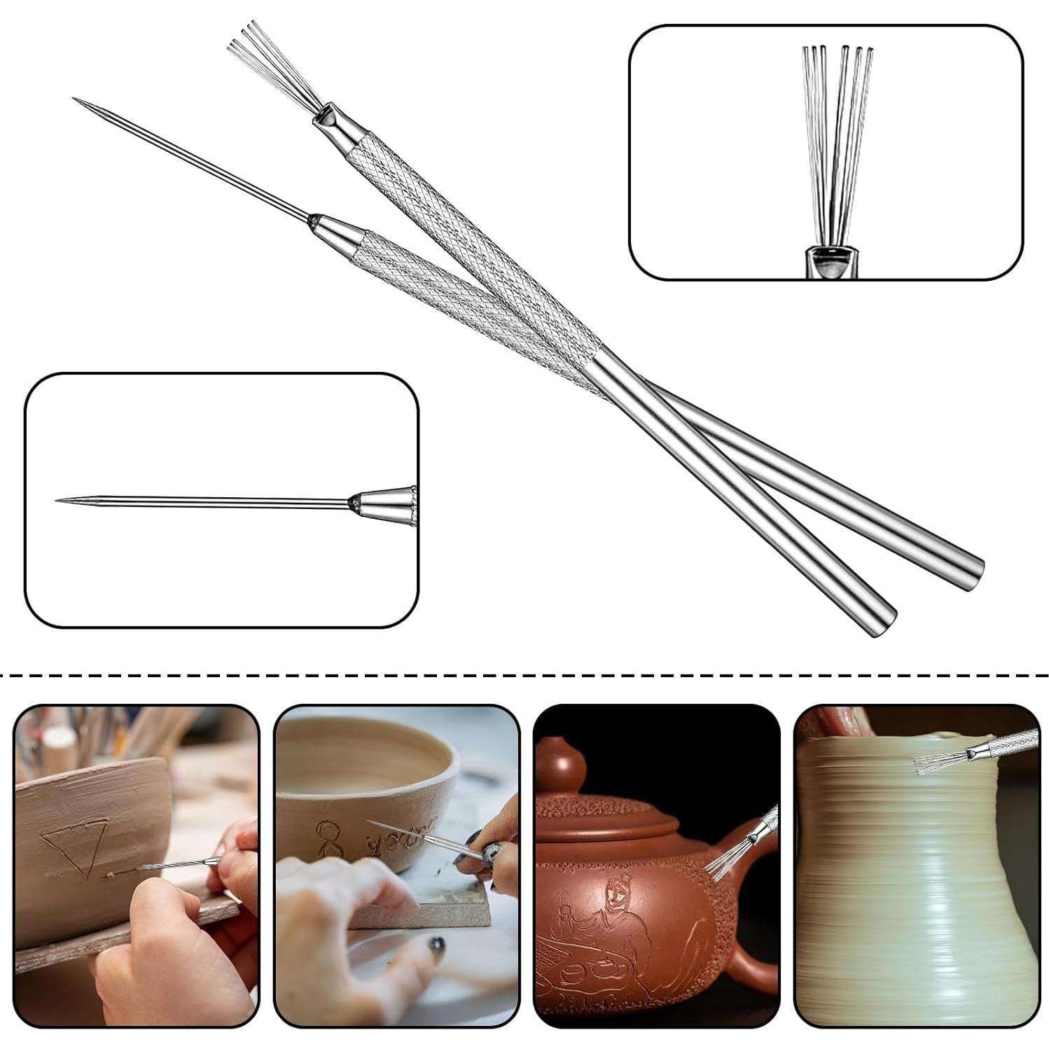 Juego de Herramientas de Escultura de Arcilla Skrfren - 8 Piezas