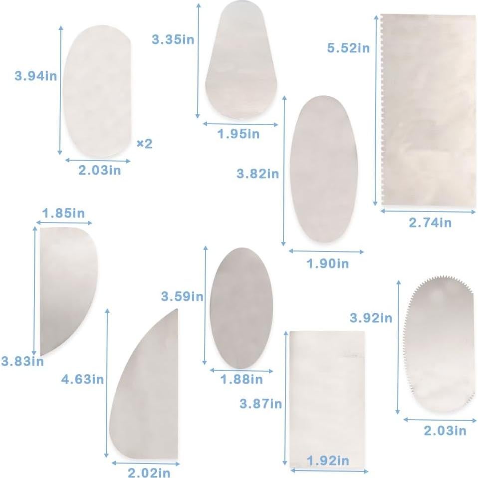 Juego de 10 Herramientas de Cerámica Acero Inoxidable LIUZONGIN