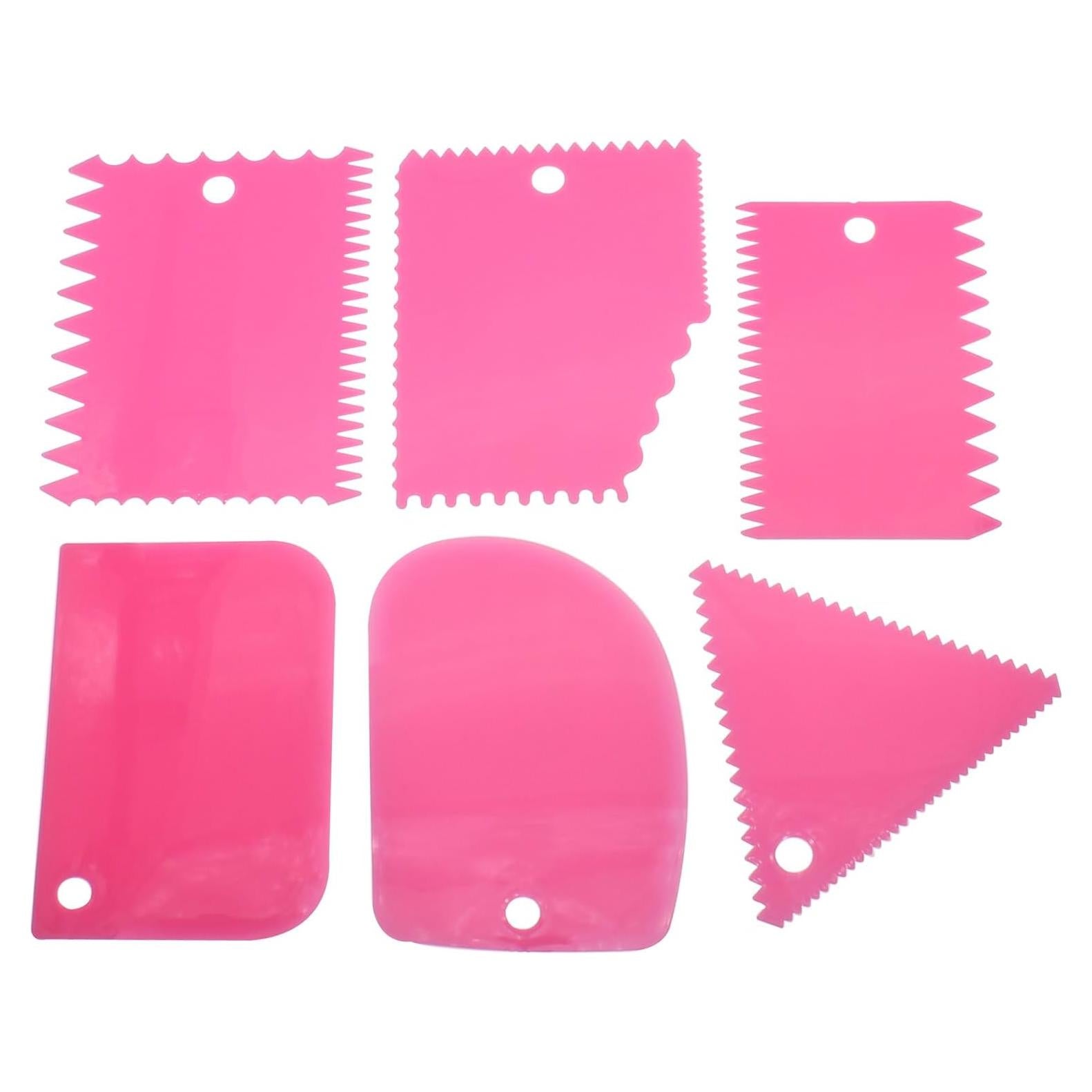 Juego de Raspadores de Arcilla FDXGYH 6 Piezas Rosa