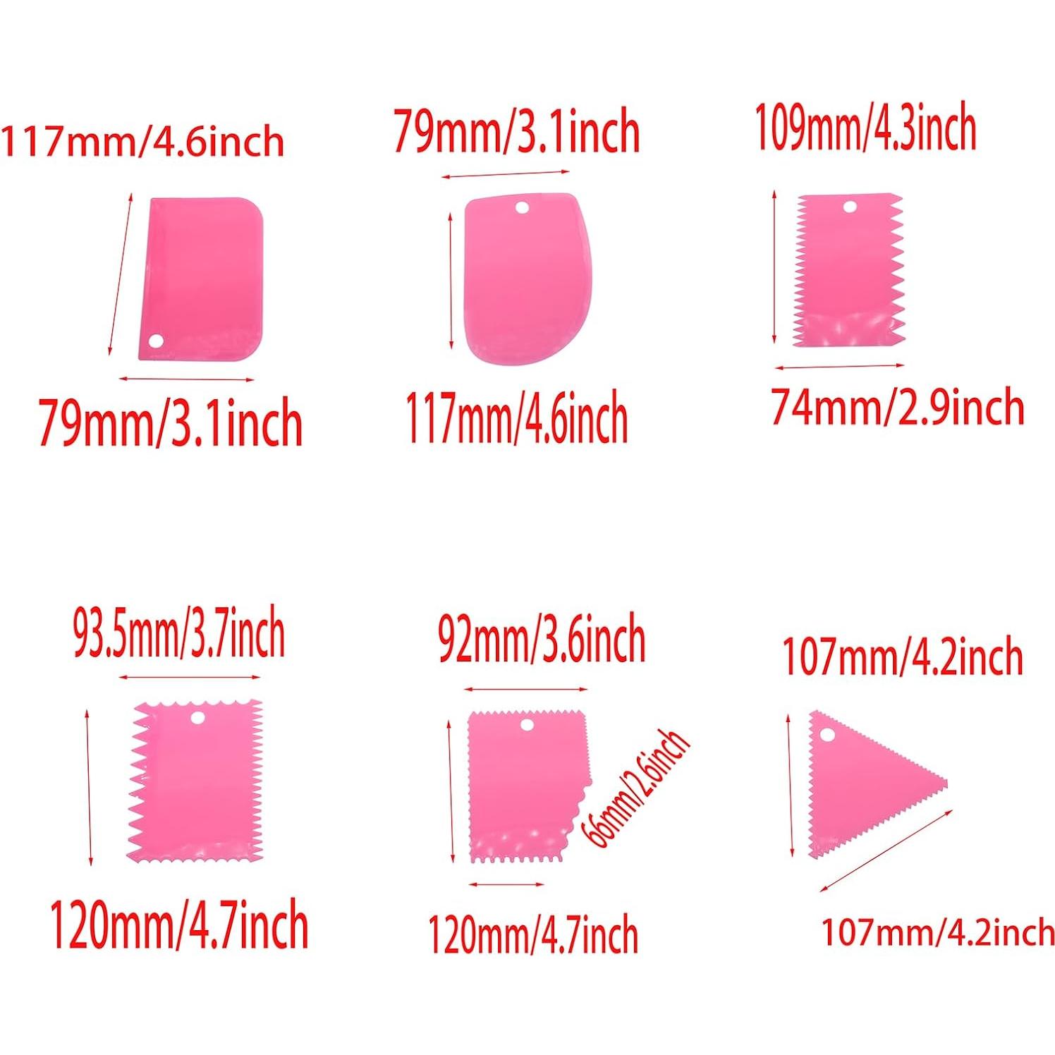 Juego de Raspadores de Arcilla FDXGYH 6 Piezas Rosa