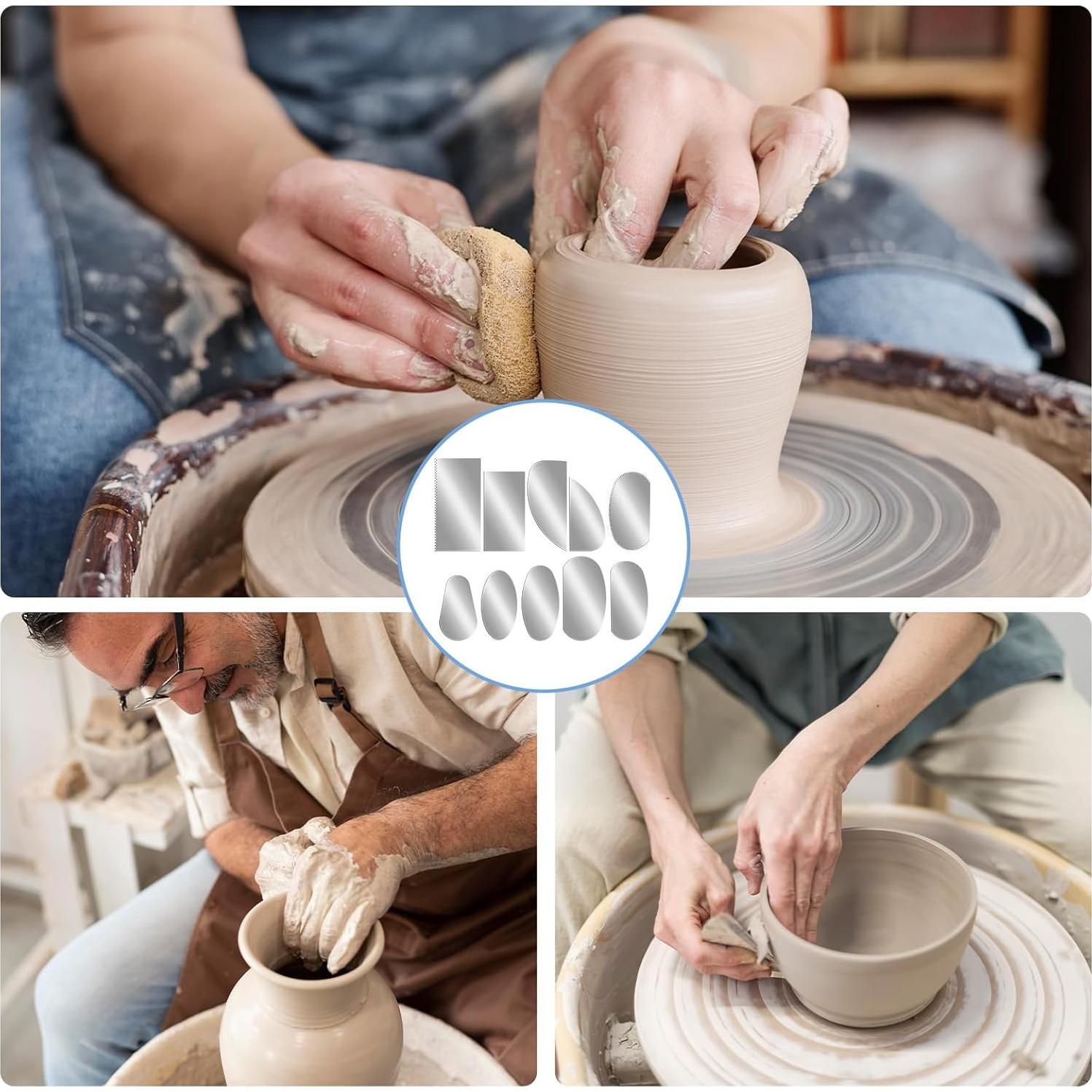 Set de 10 Herramientas de Cerámica de Acero Inoxidable para Arcilla