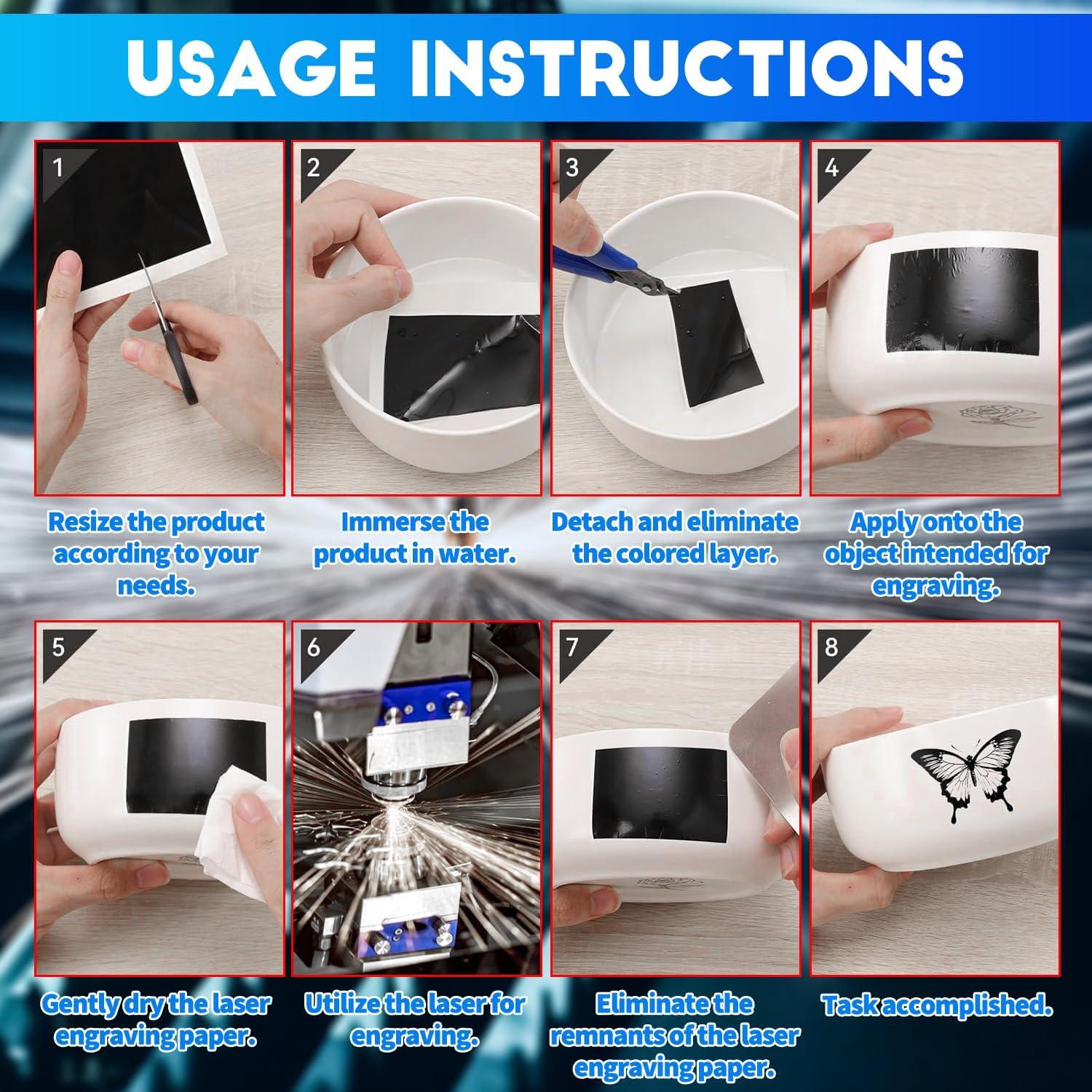 Papel de Marcado por Grabado Láser TourKing 4 Hojas 40x28cm