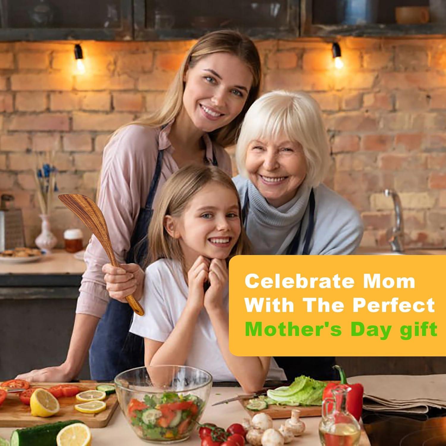 Espátula de Madera de Acacia Jilla-hla 30.48 cm Antiadherente