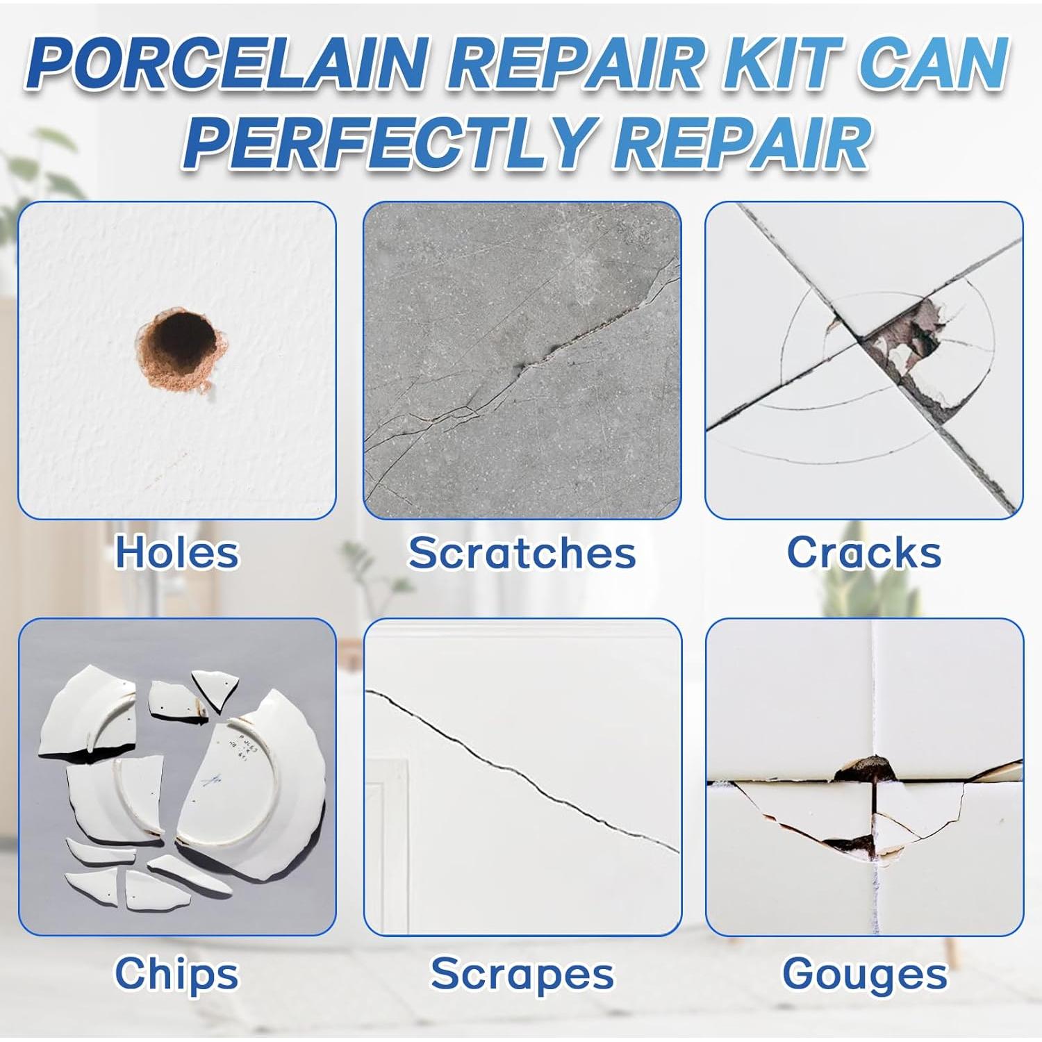 Kit de Reparación de Porcelana Kallteren 159g - Resina Blanca