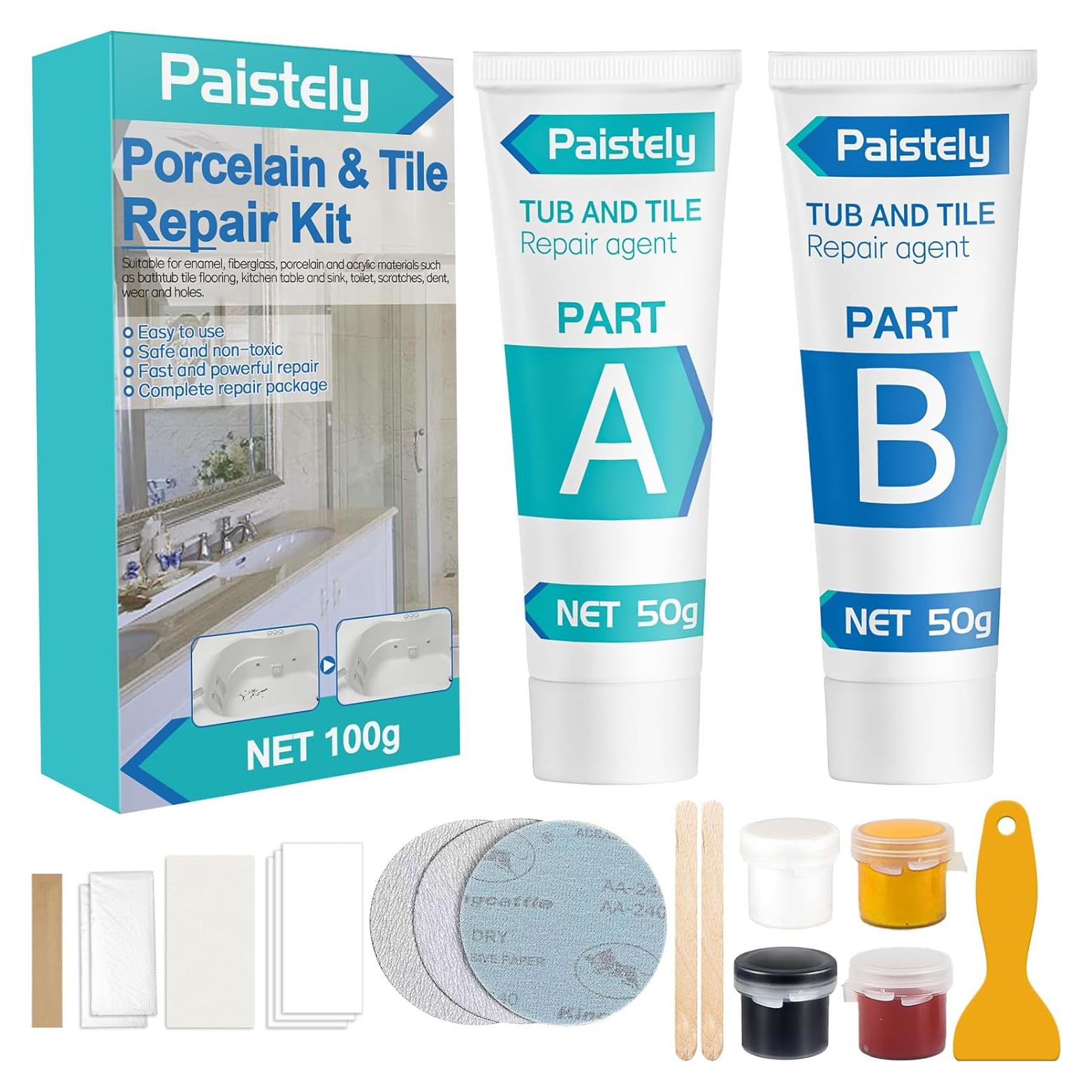 Kit de Reparación de Porcelana Paistely - 50g x 2, Impermeable