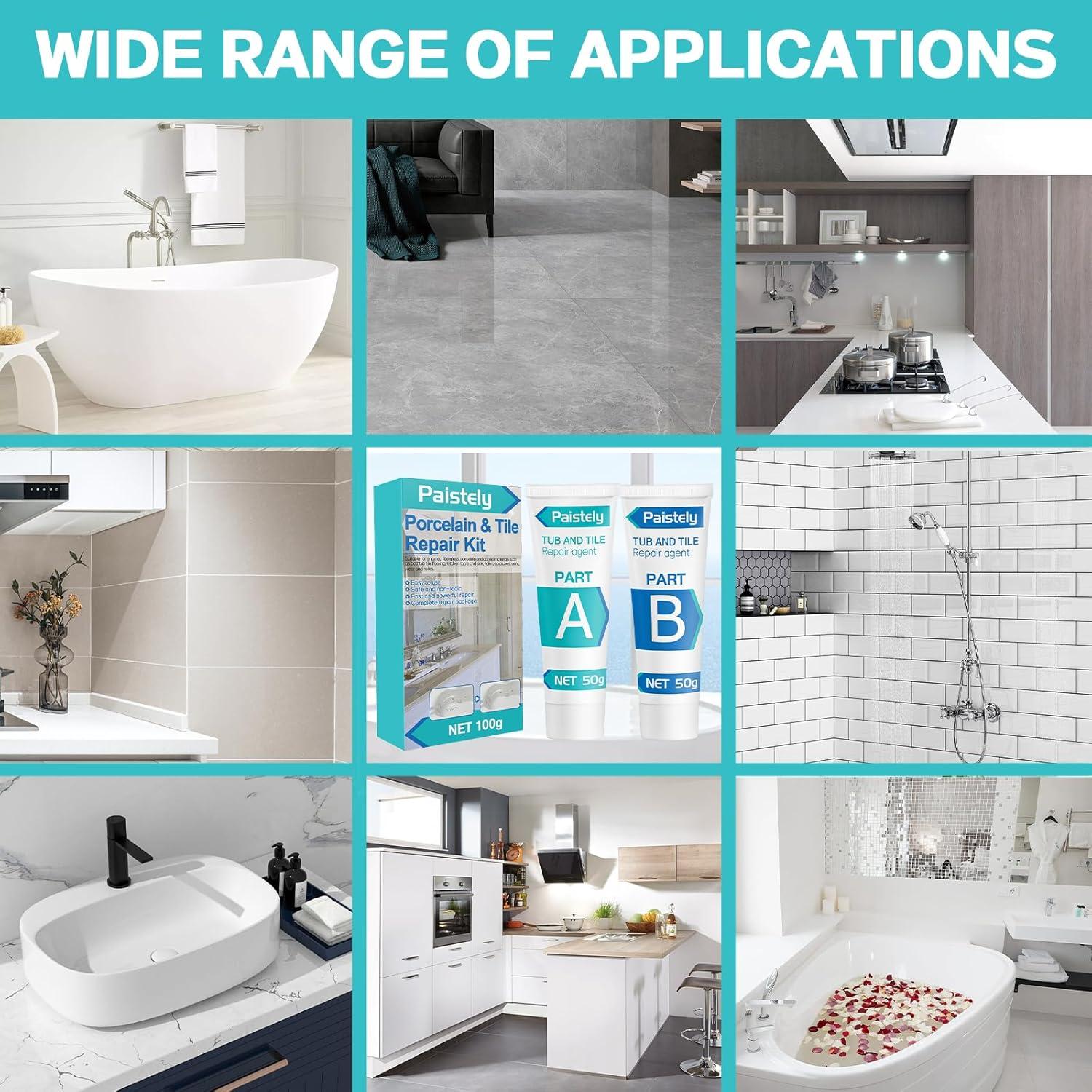 Kit de Reparación de Porcelana Paistely - 50g x 2, Impermeable