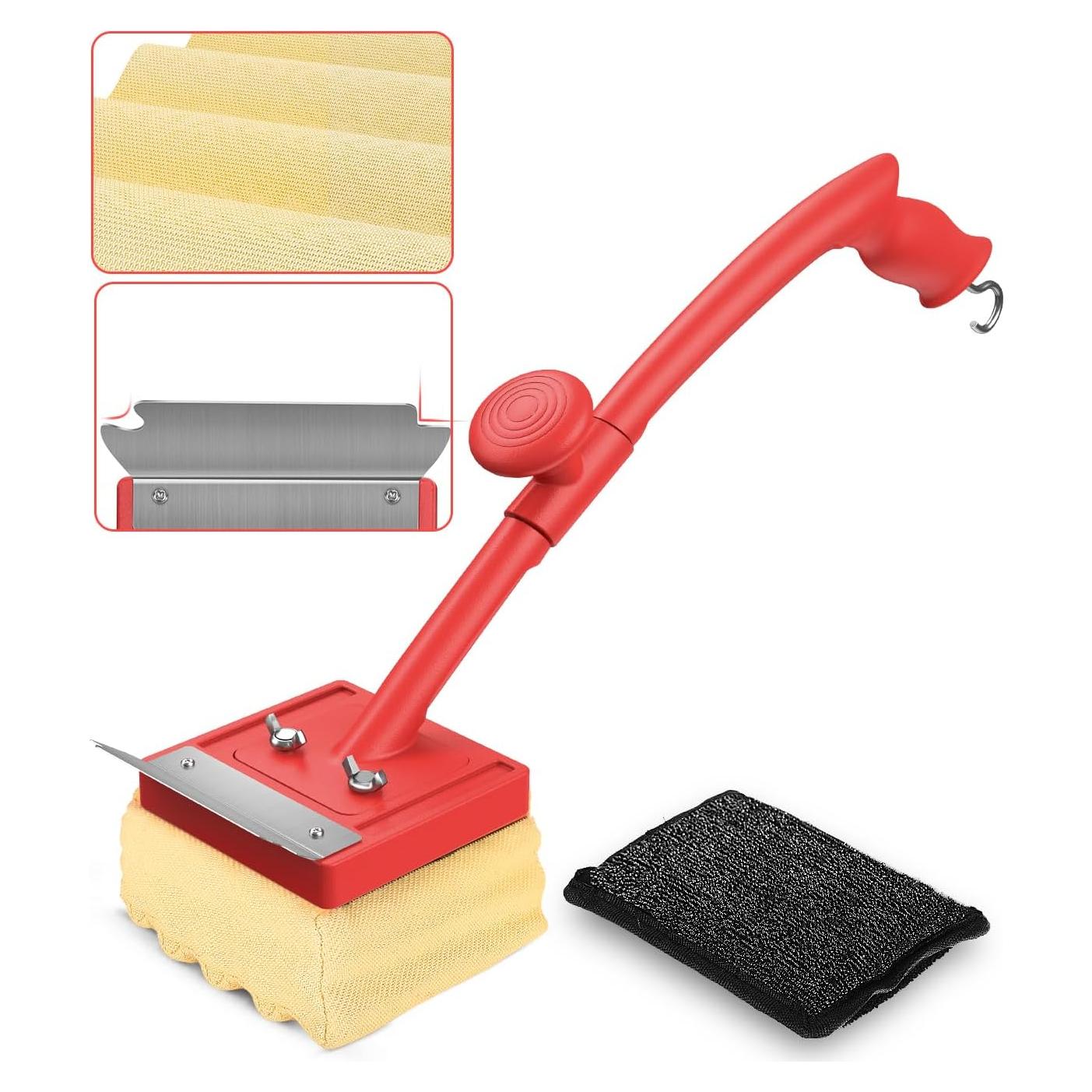 Cepillo de Parrilla Juecity Sin Cerda con 2 Cabezas Reemplazables