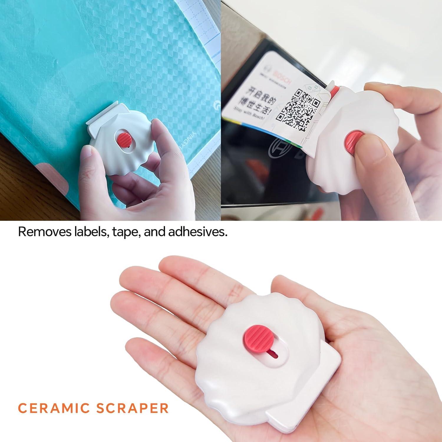 Cortador Manual Retráctil WikiBox con Raspador de Cerámica Blanco