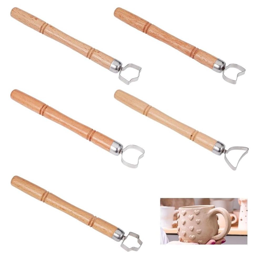 Kit de Herramientas de Escultura OLYCRAFT 5 Pcs de Madera