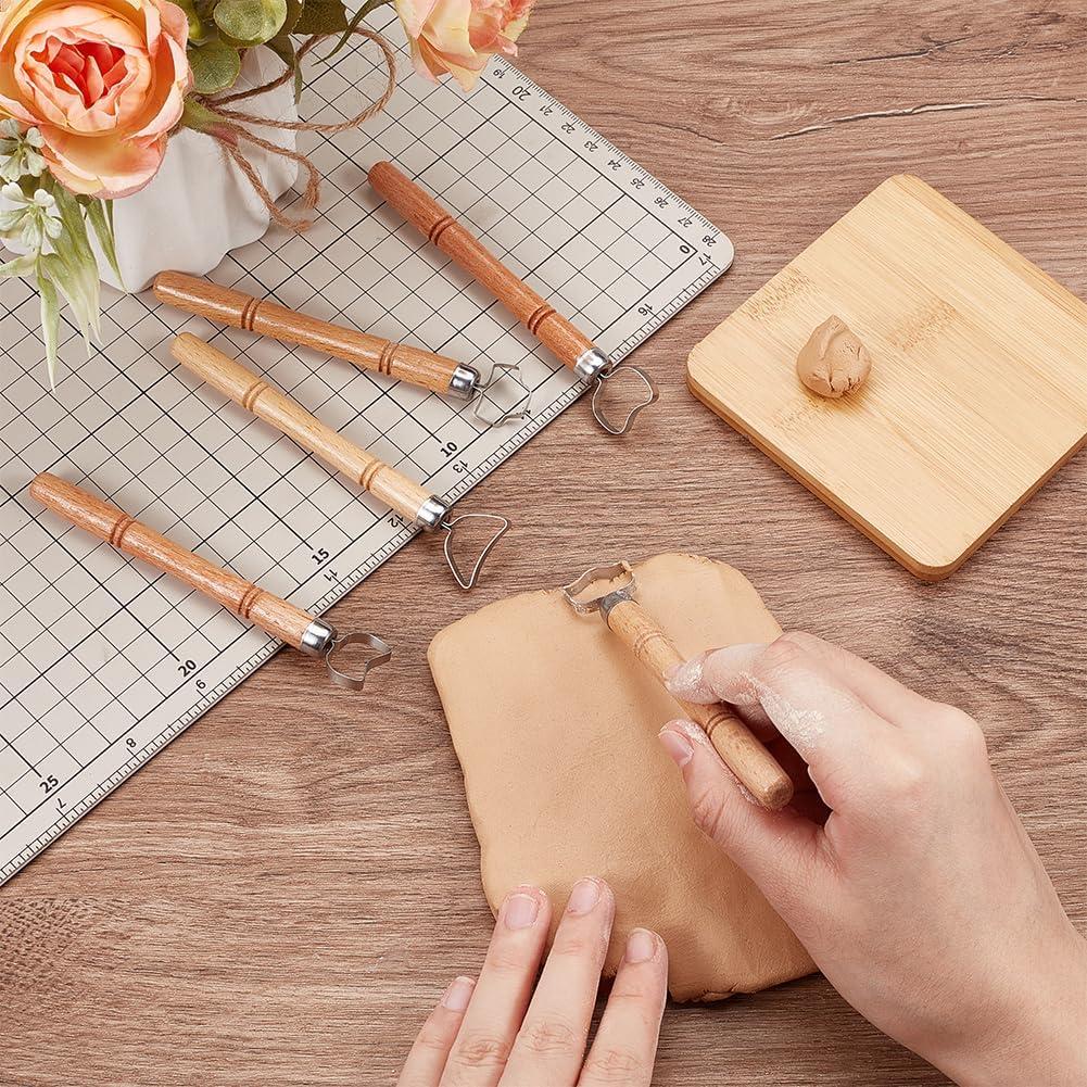 Kit de Herramientas de Escultura OLYCRAFT 5 Pcs de Madera