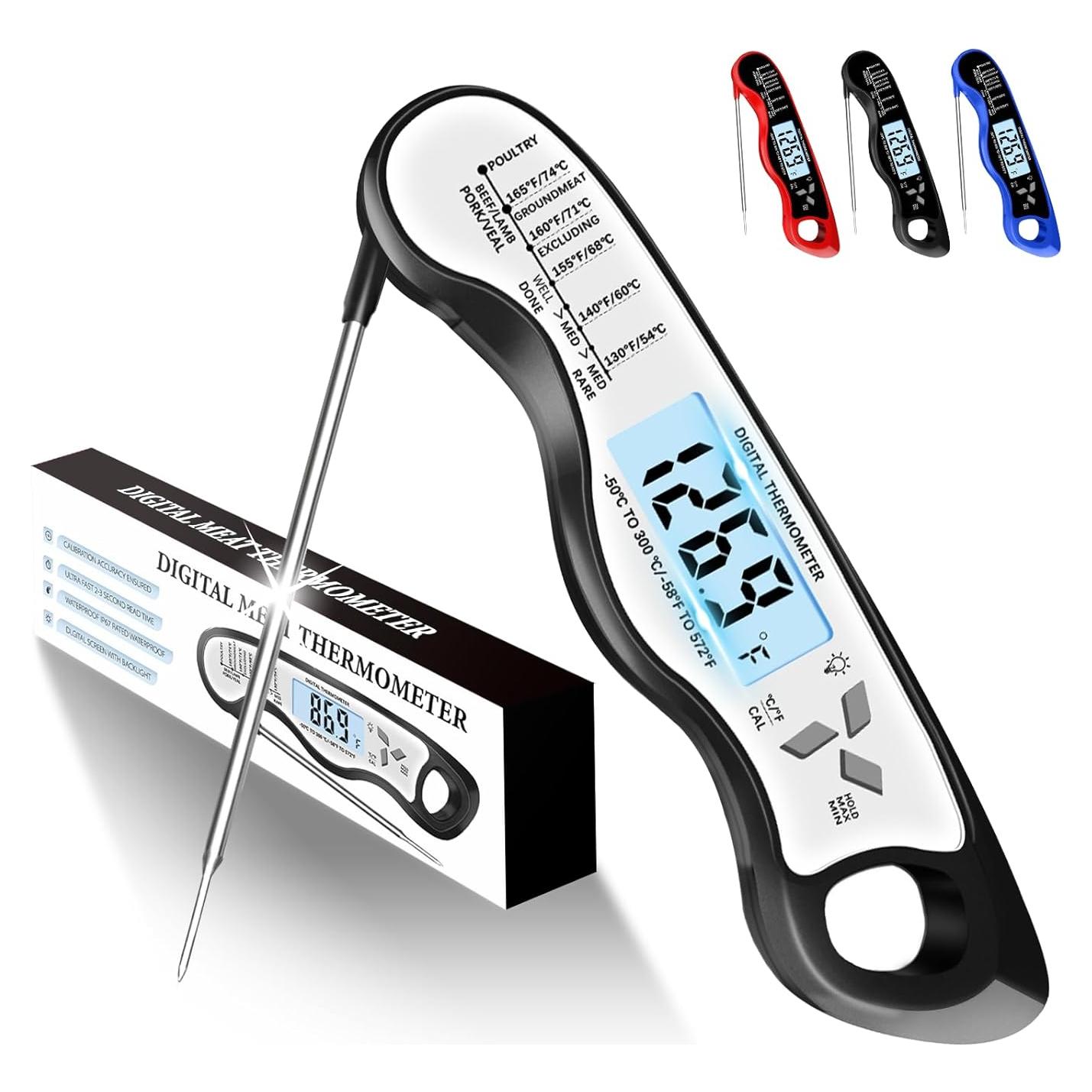 Termómetro Digital de Carne Jamestry IP67 con Retroiluminación