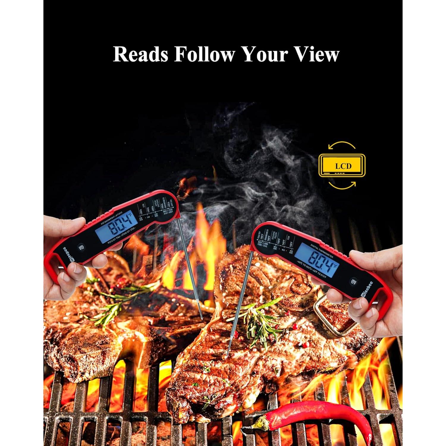 Termómetro Digital Instantáneo Wisebee para Carne Rojo - IP66