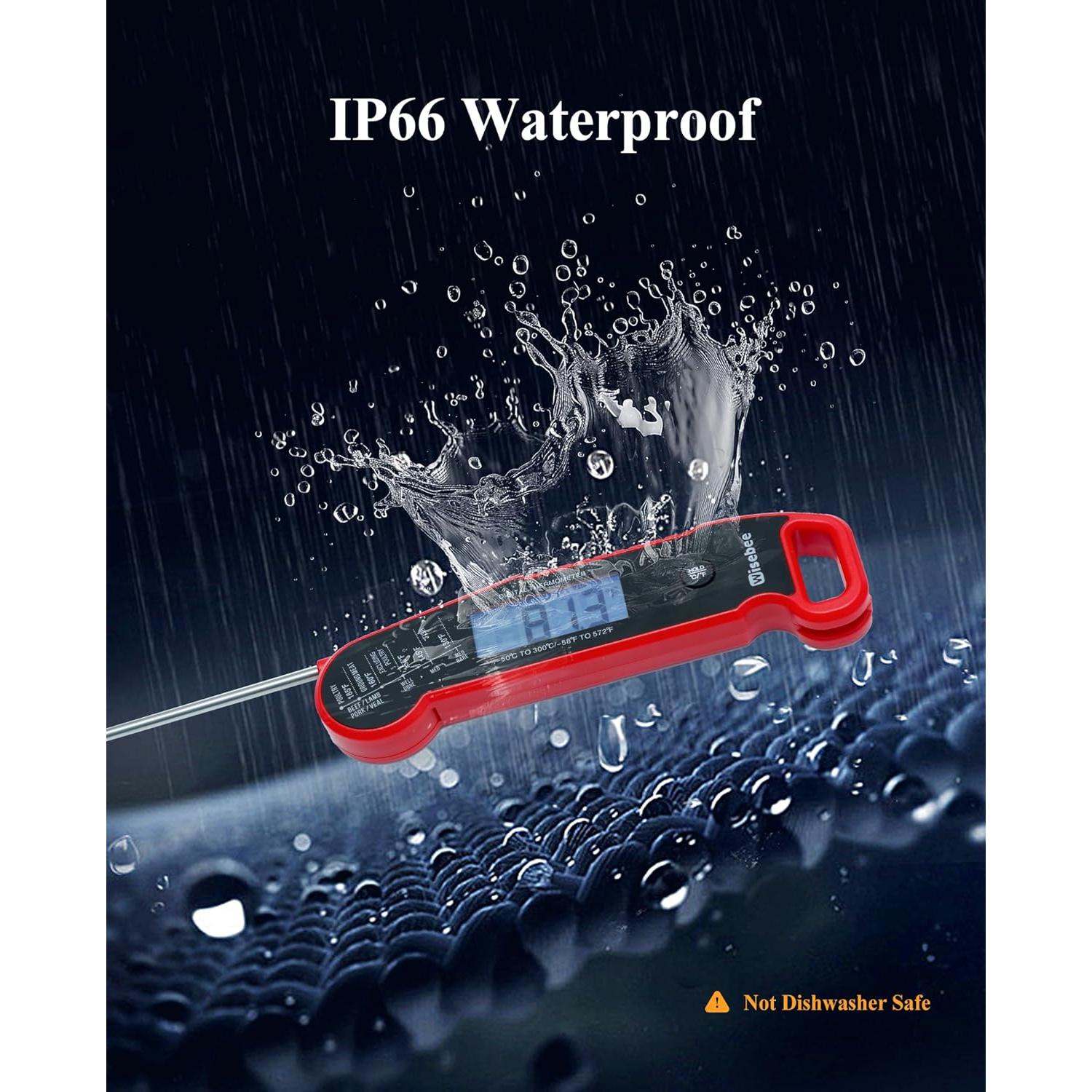 Termómetro Digital Instantáneo Wisebee para Carne Rojo - IP66