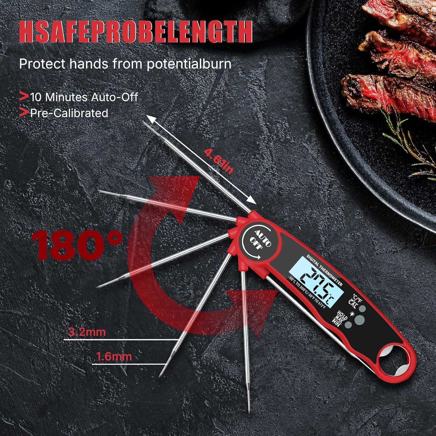 Termómetro Digital para Carne Clownya, Lectura Instantánea, Impermeable