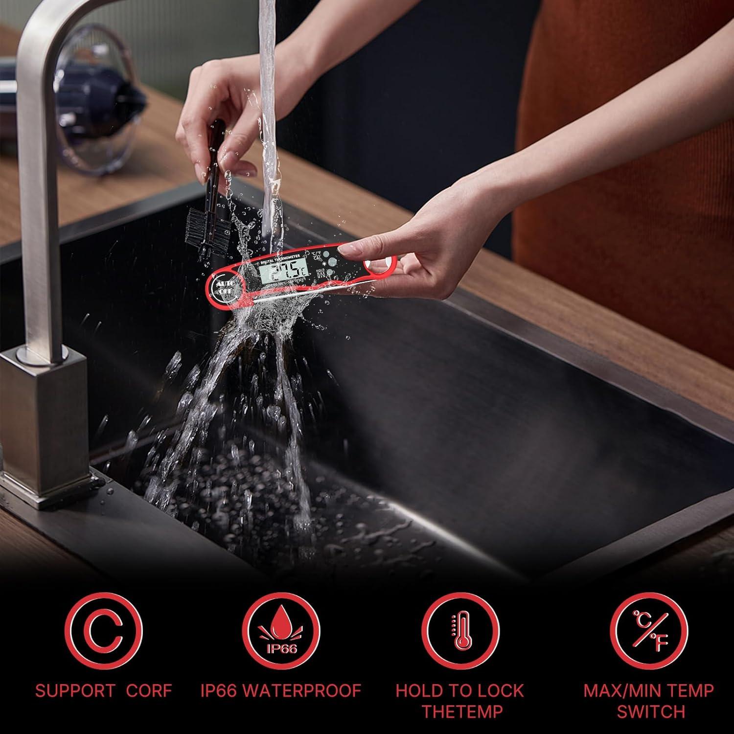 Termómetro Digital para Carne Clownya, Lectura Instantánea, Impermeable