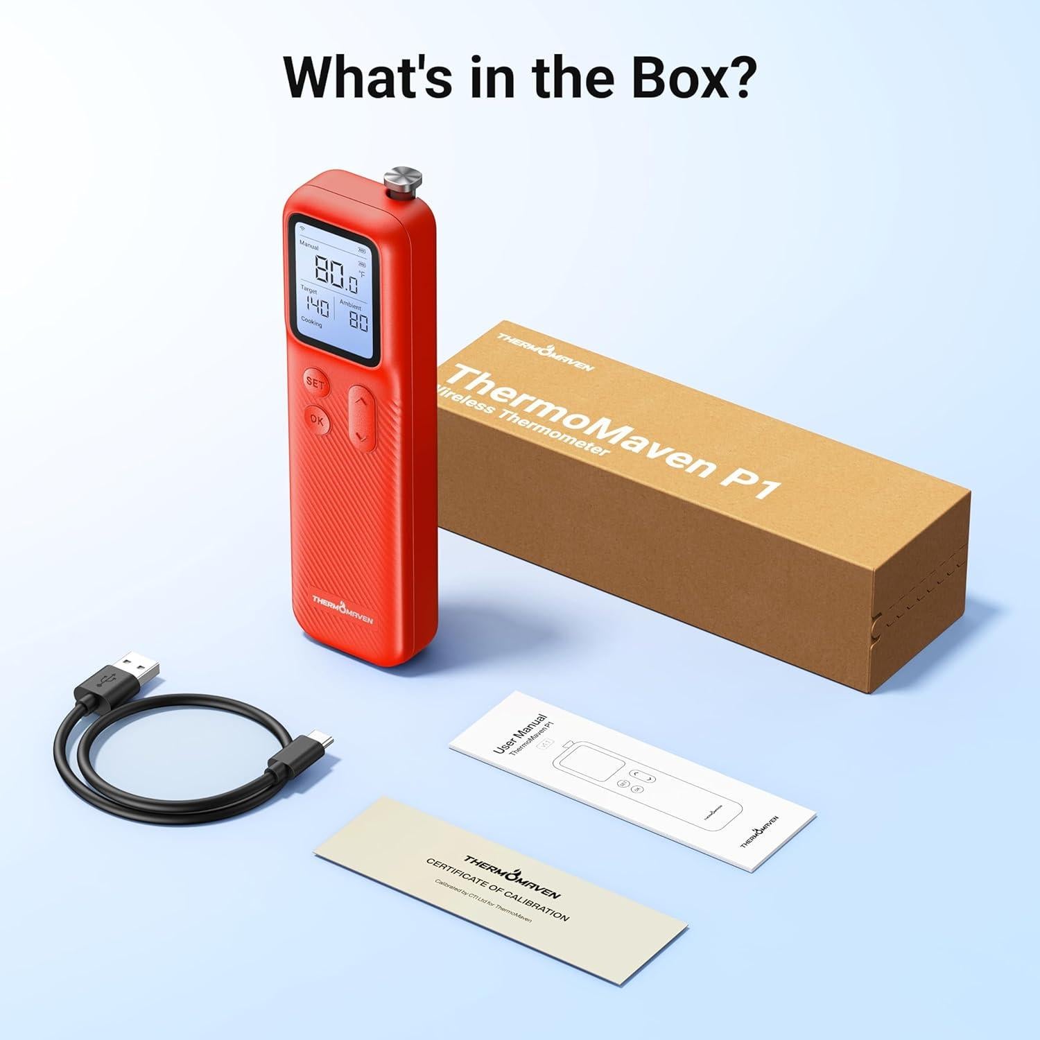 Termómetro de Carne Inalámbrico ThermoMaven WT11 con WiFi y Bluetooth