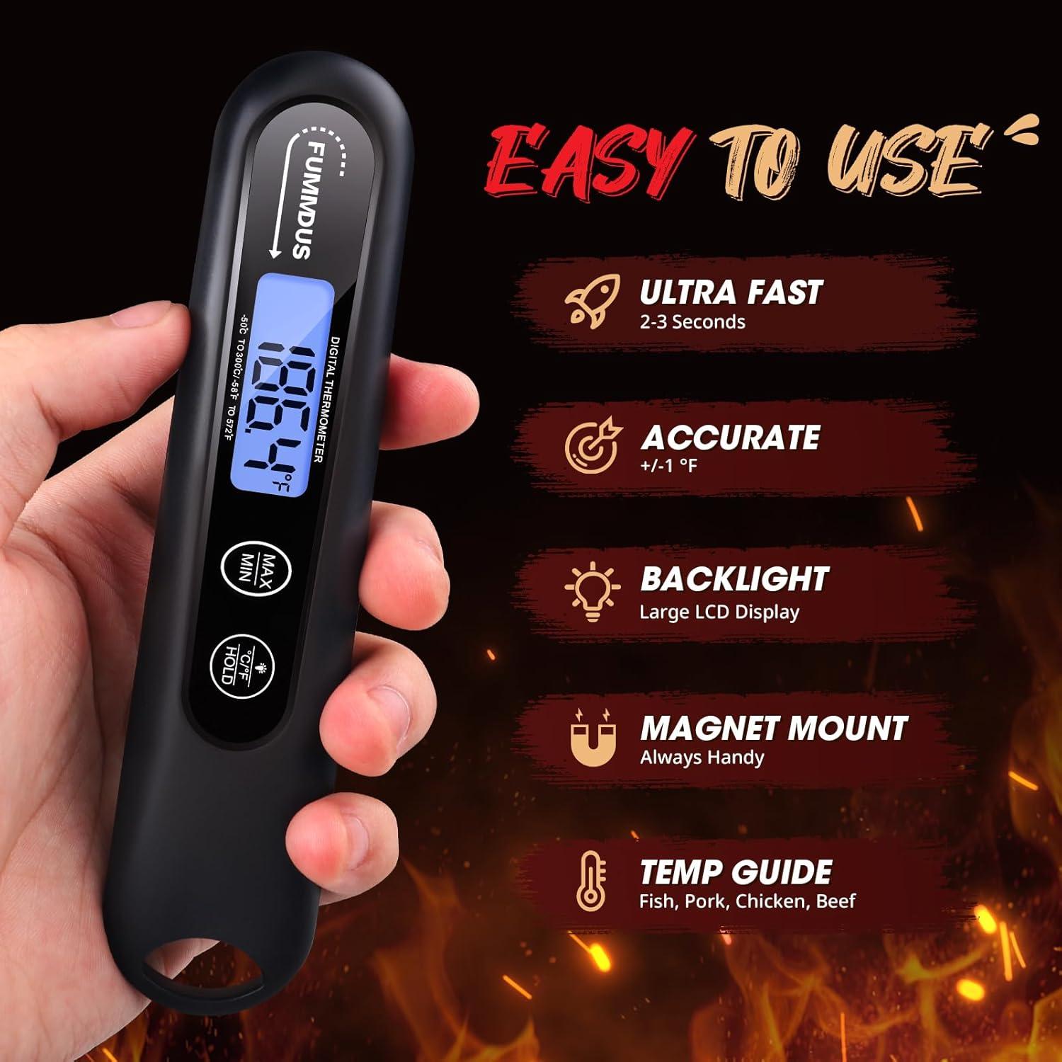 Termómetro Digital Instantáneo FUMMDUS para Carne y Alimentos