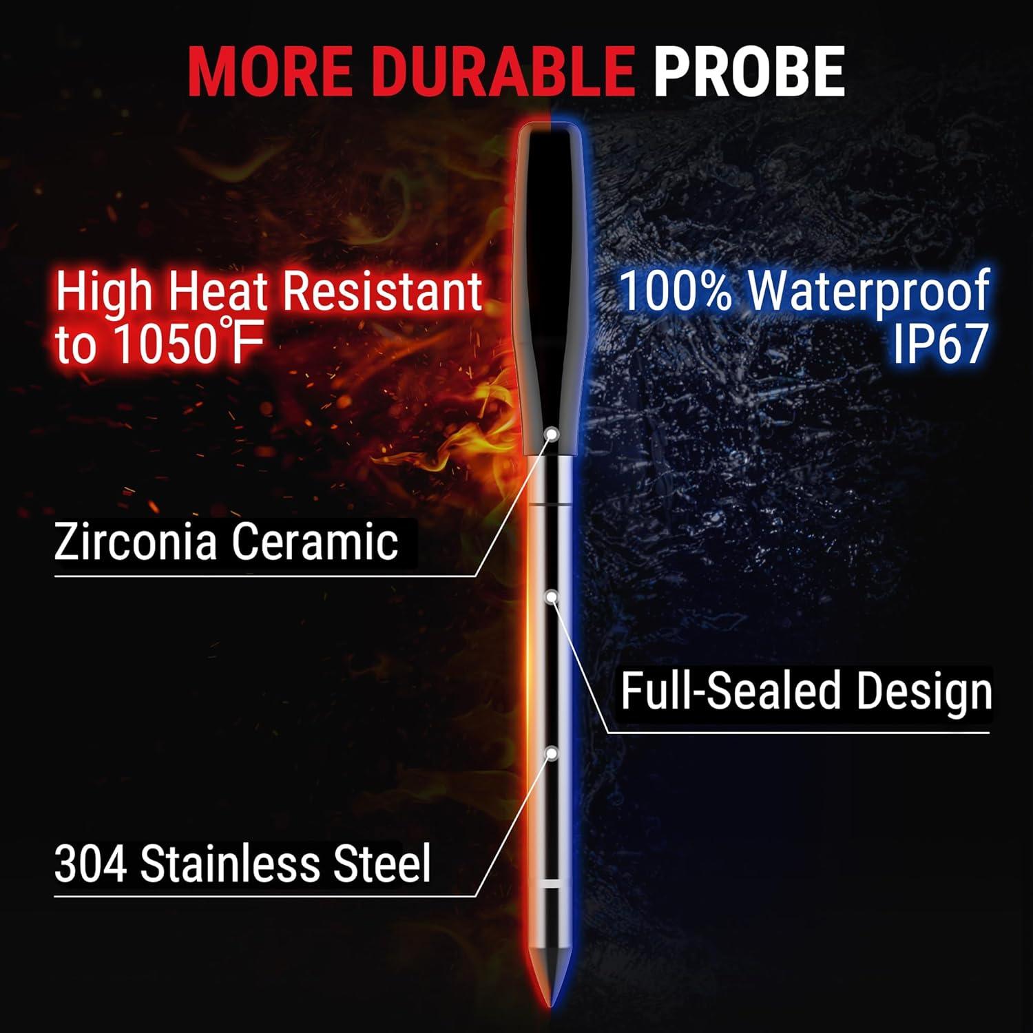 Termómetro de Carne Inalámbrico TempSpike 183 m Bluetooth