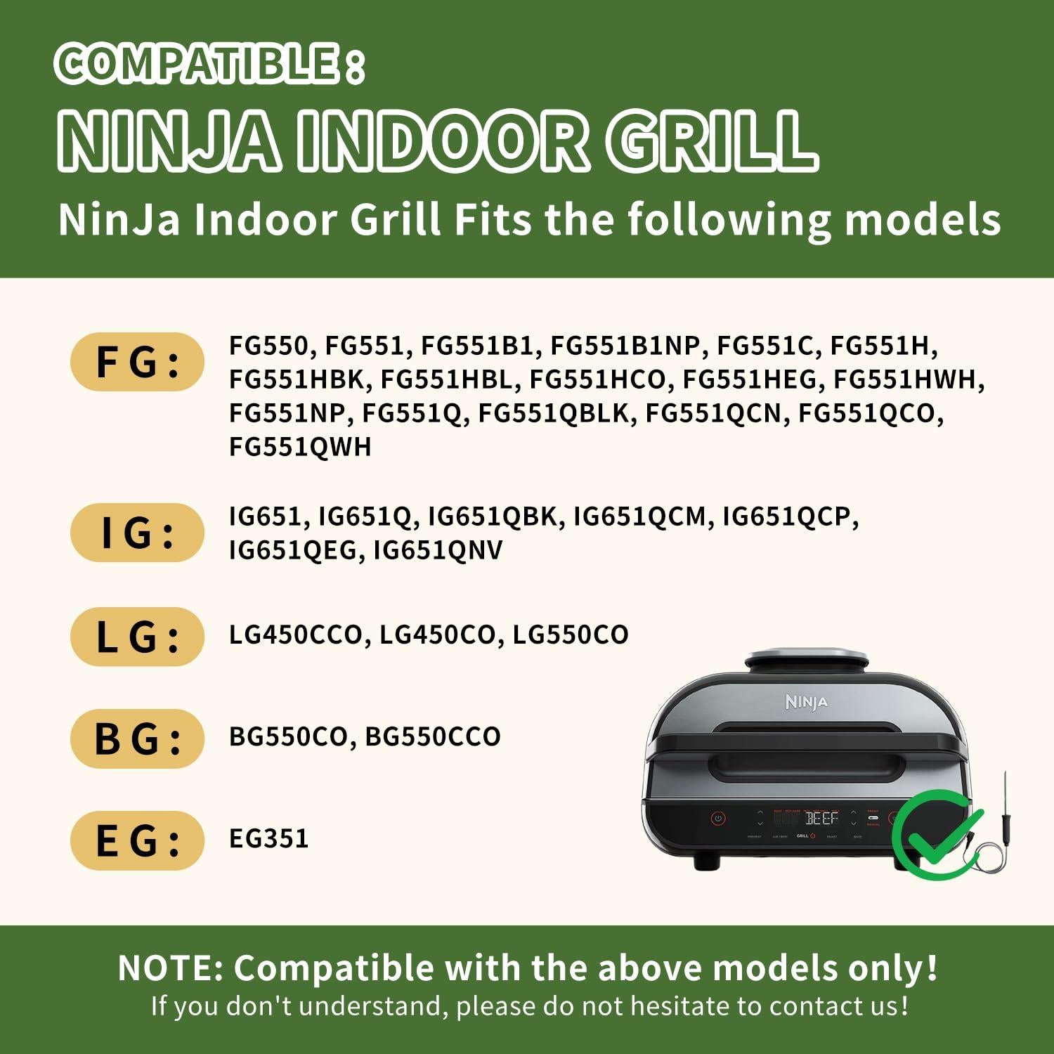 Sonda de Temperatura para Carne Ninja FG551/FG550 - Acero Inoxidable