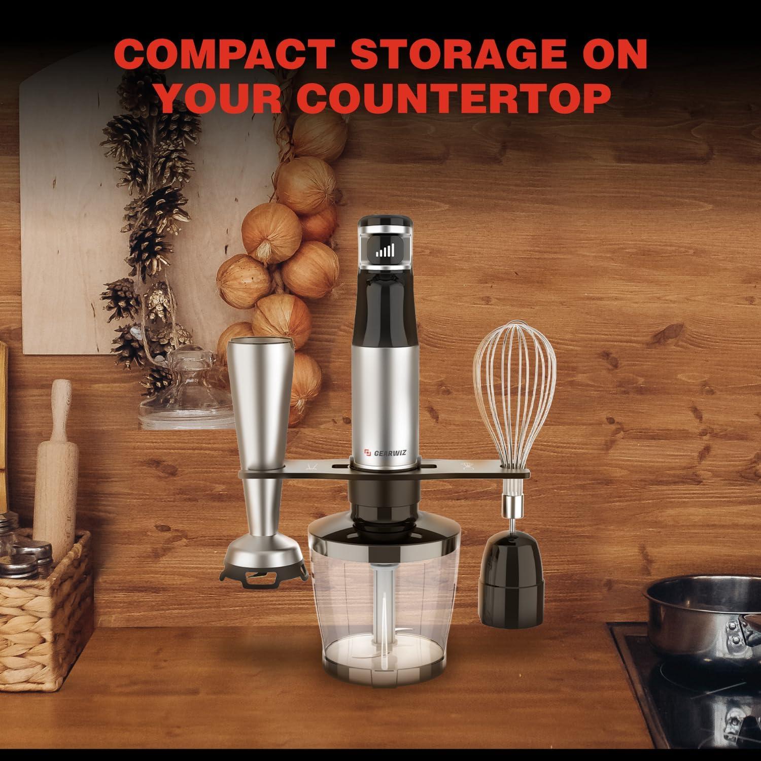 Batidora de Mano Gearwiz 1100W 6 en 1 con Accesorios