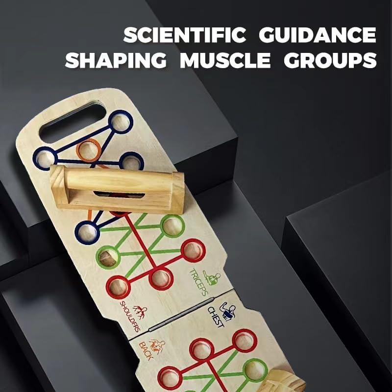 Tablero de Flexiones Portátil Figfey de Madera 14 en 1